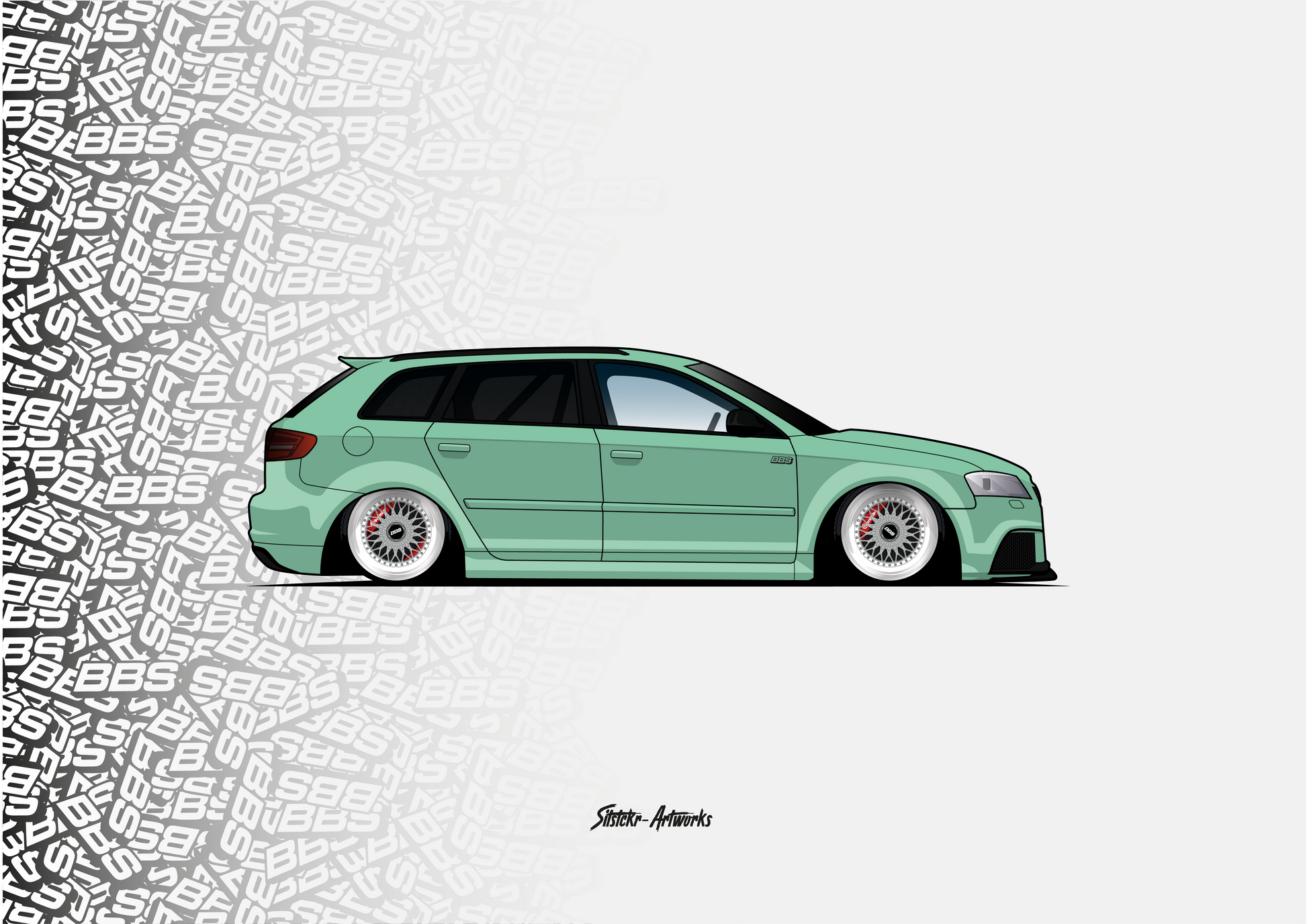 Audi A3 – Mint Edition / Poster Wall Street Art Wanddeko