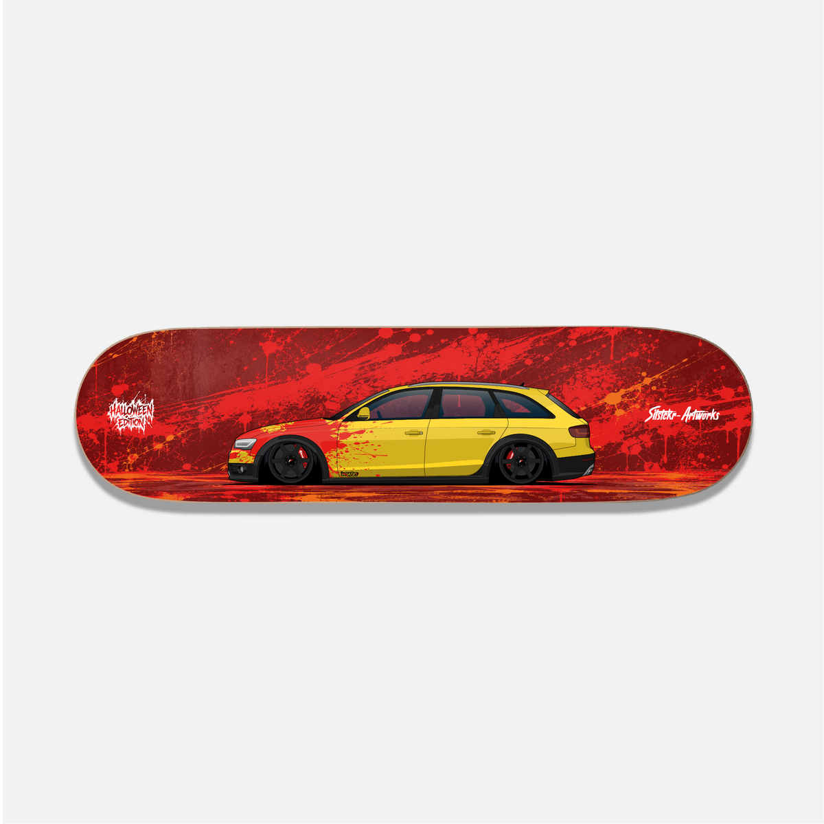 Audi A4 Allroad – Halloween Edition 🎃 / Skateboard Street Art Wanddeko