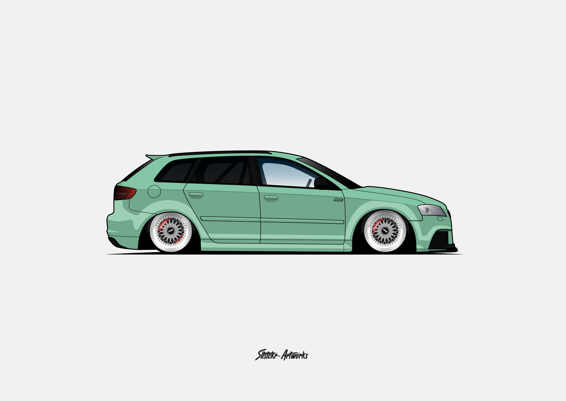Audi A3 – Mint Edition / Poster Wall Street Art Wanddeko