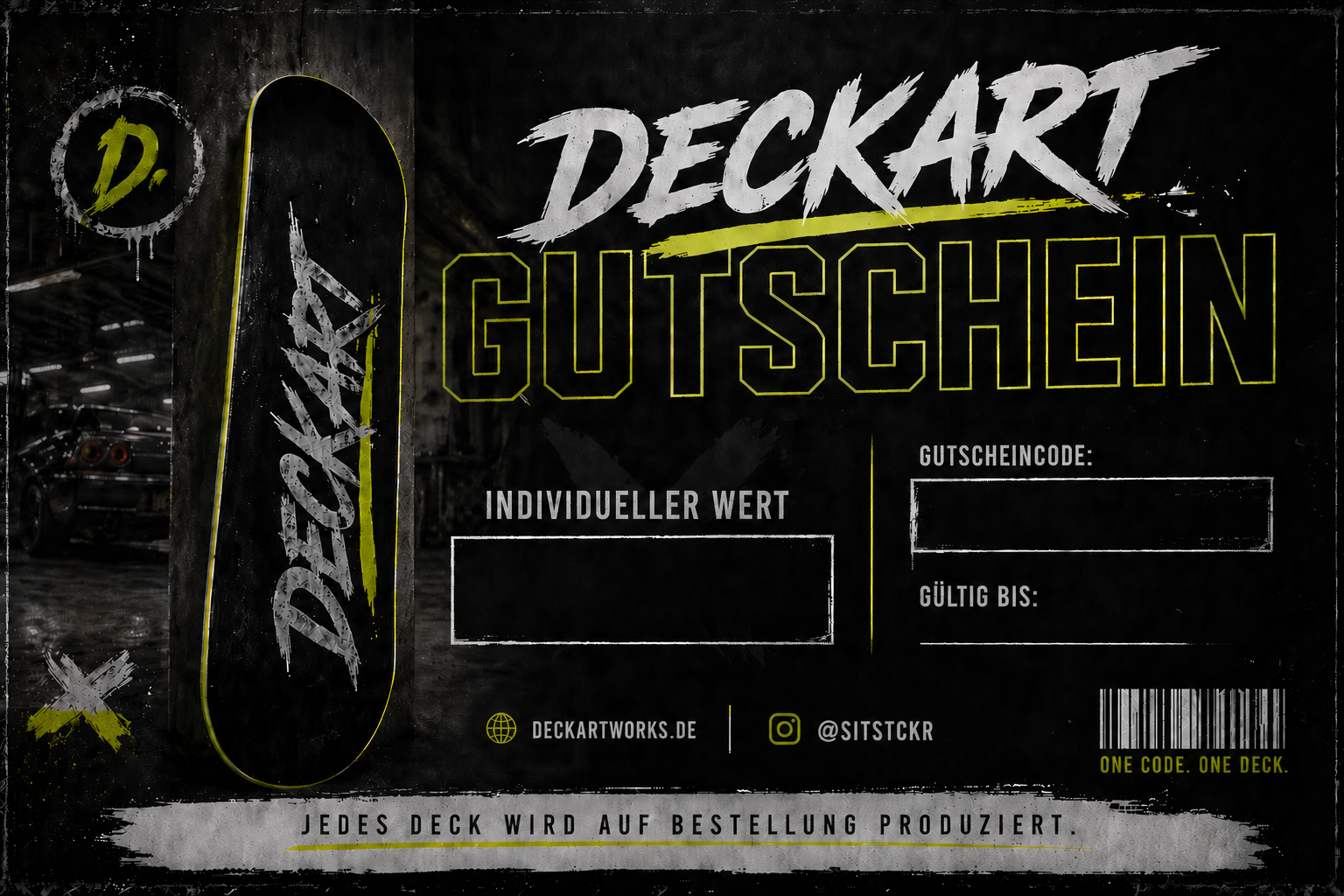 Deckart Gutschein / Geschenkidee