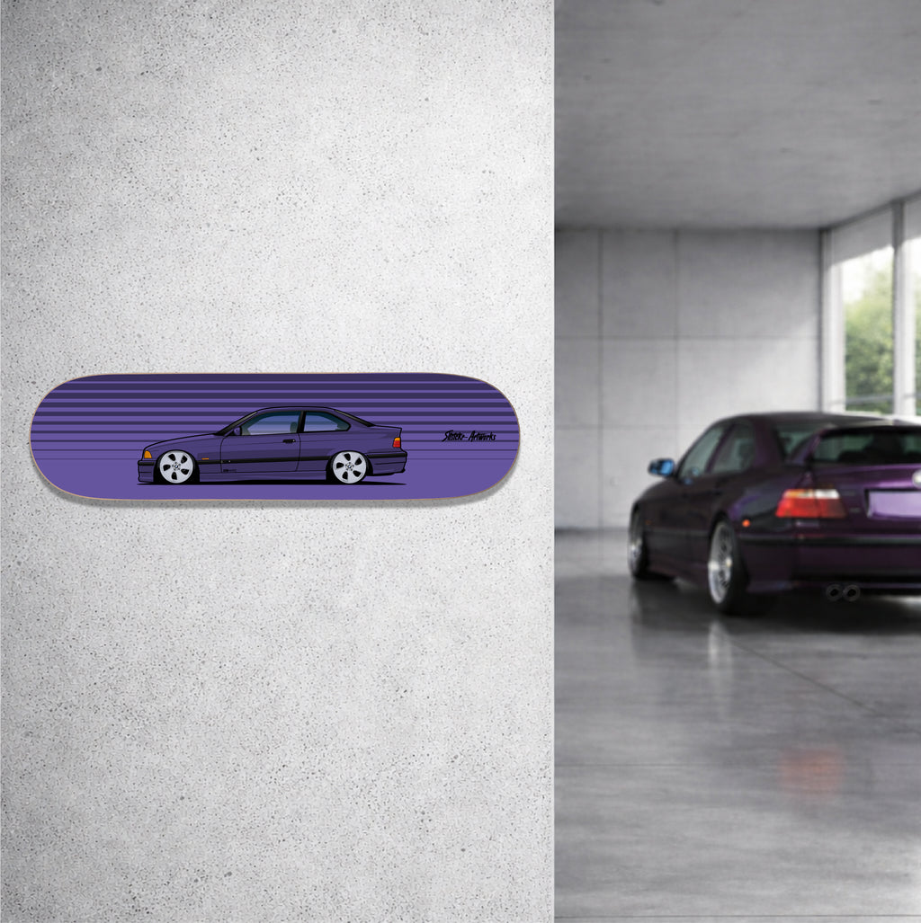 BMW e36 M / Skateboard Deck Street Art Wanddeko