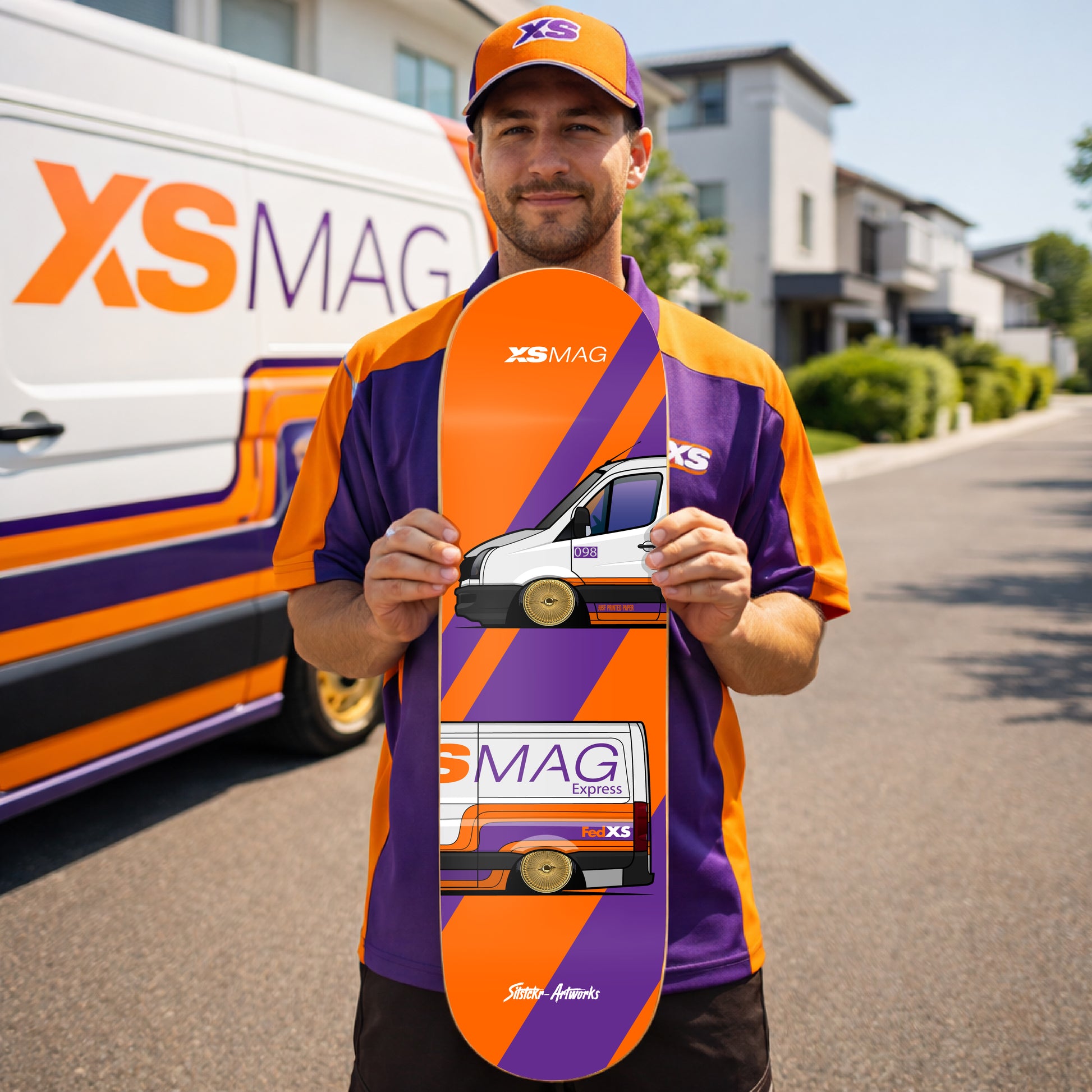 VW Crafter – XS MAG Collab / Skateboard Deck Street Art Wanddeko