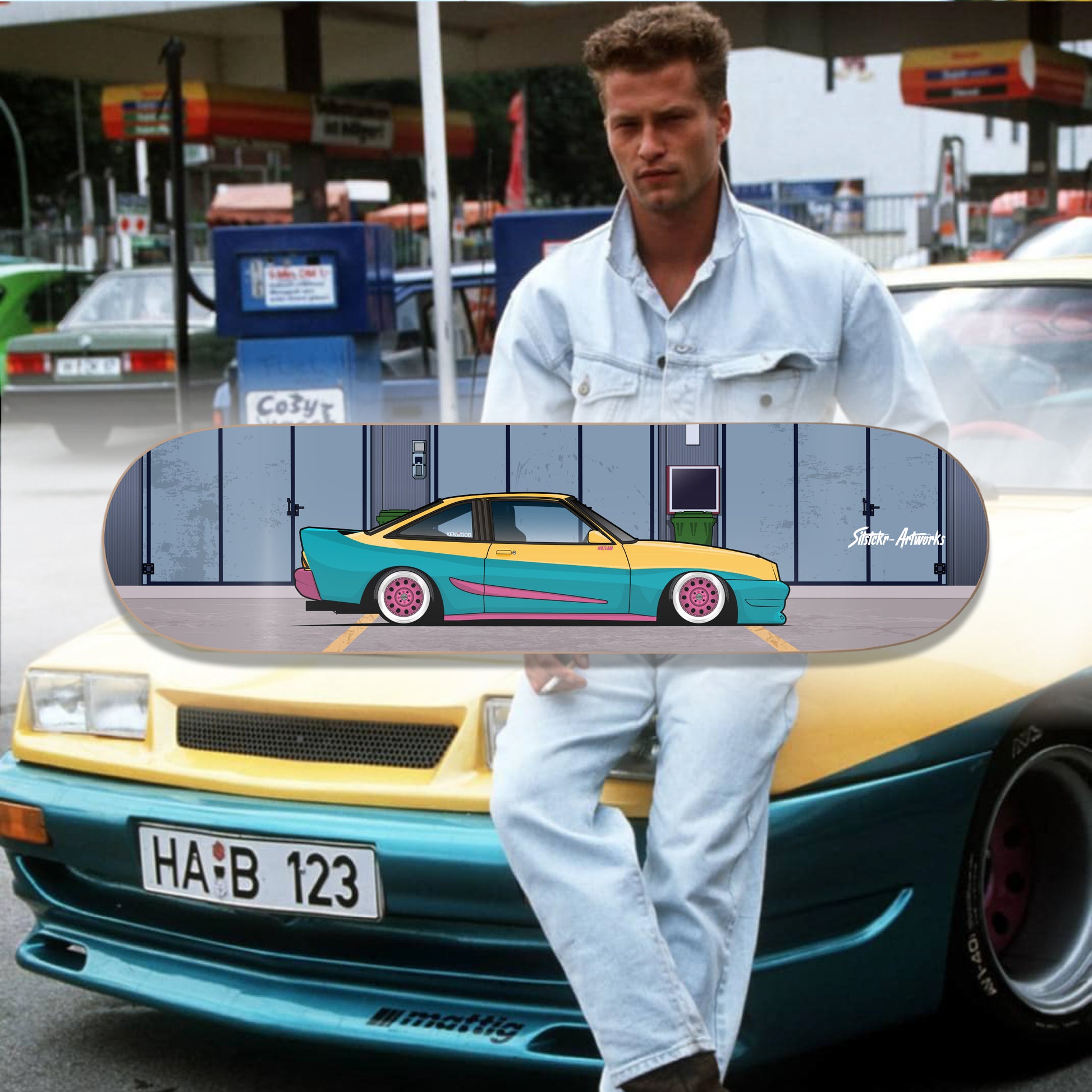 Opel Manta Manta / Skateboard Deck Street Art Wanddeko