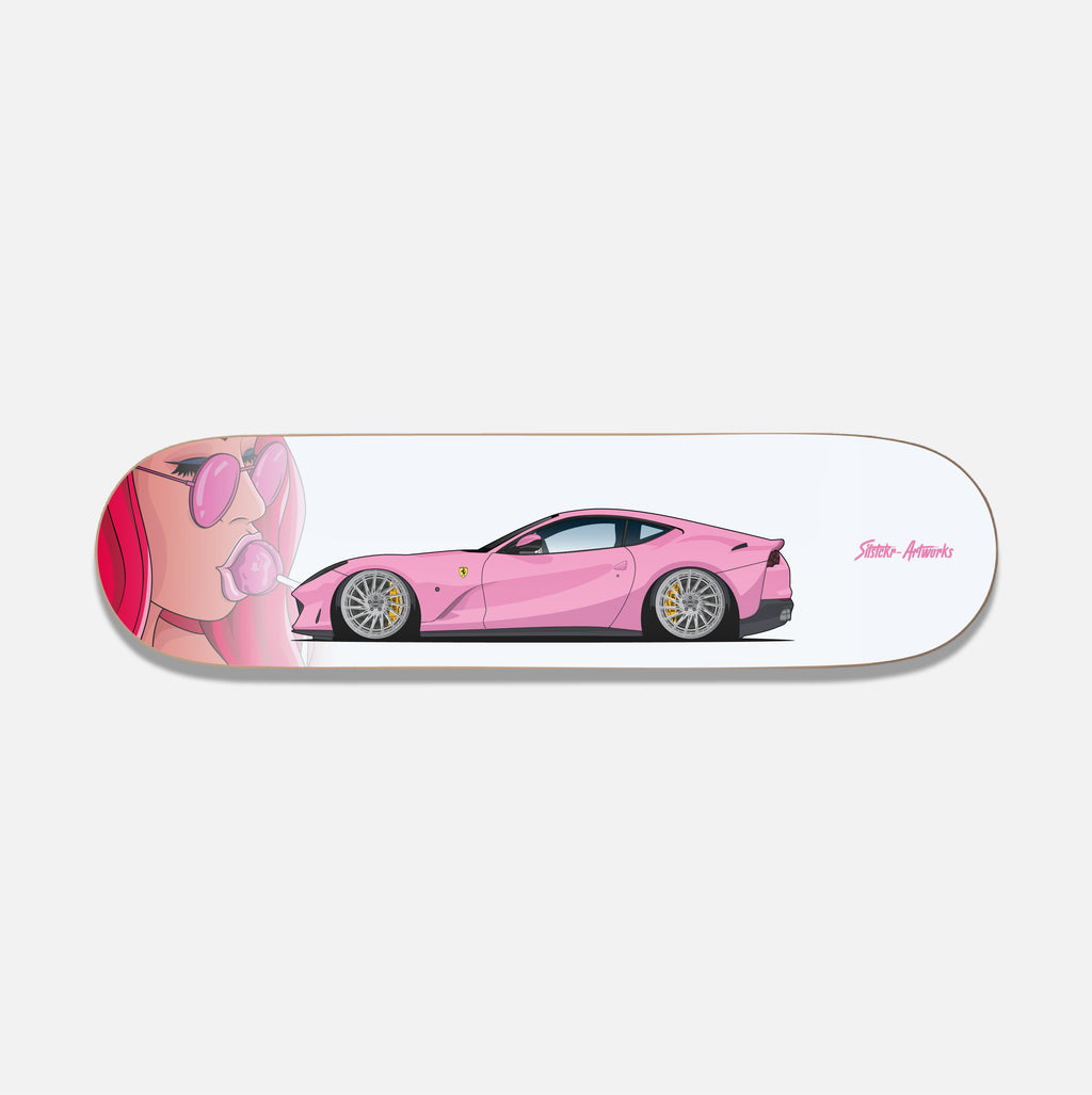 Ferrari 812 Superfast / Skateboard Deck Street Art Wanddeko