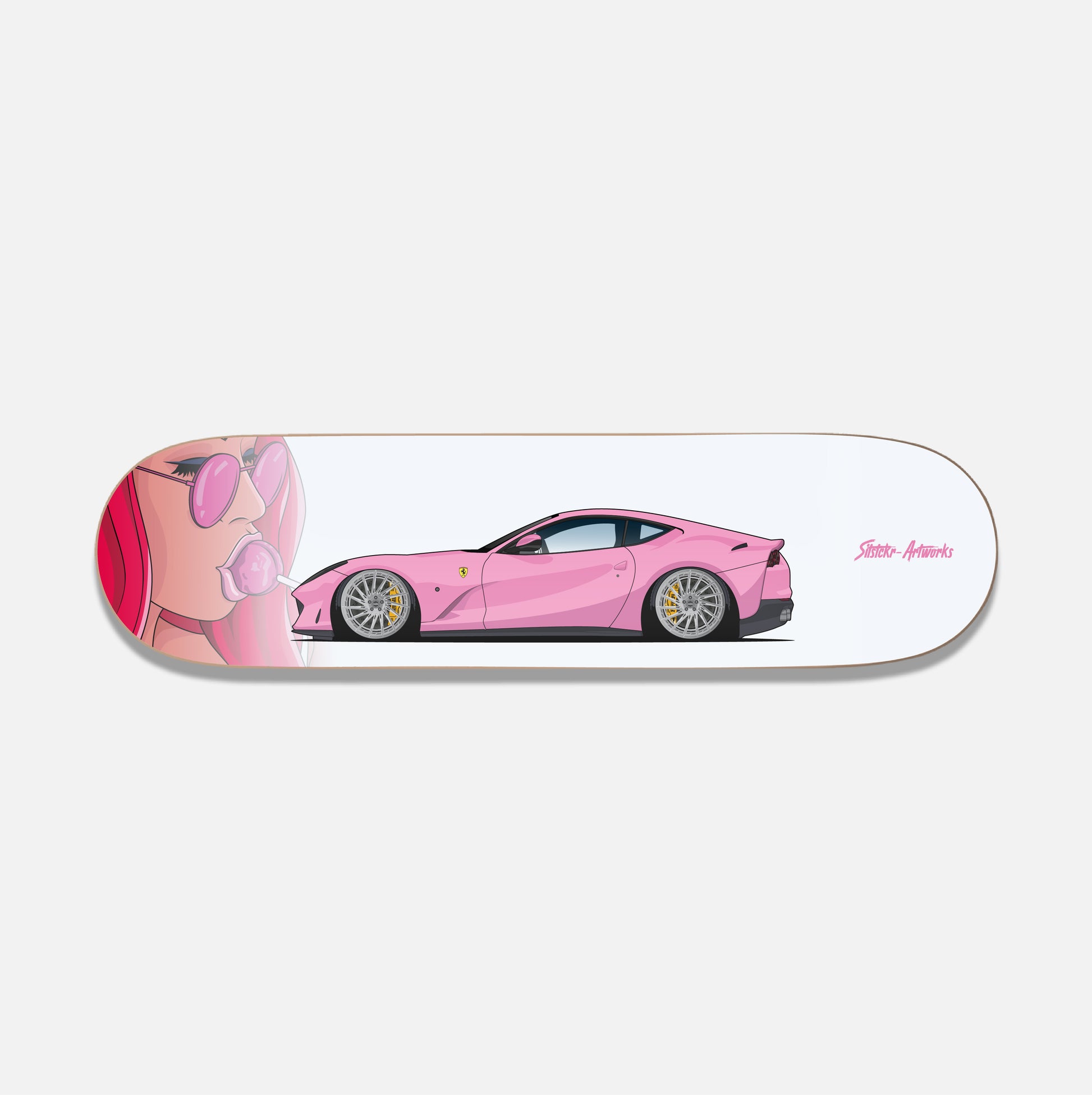 Ferrari 812 Superfast / Skateboard Deck Street Art Wanddeko