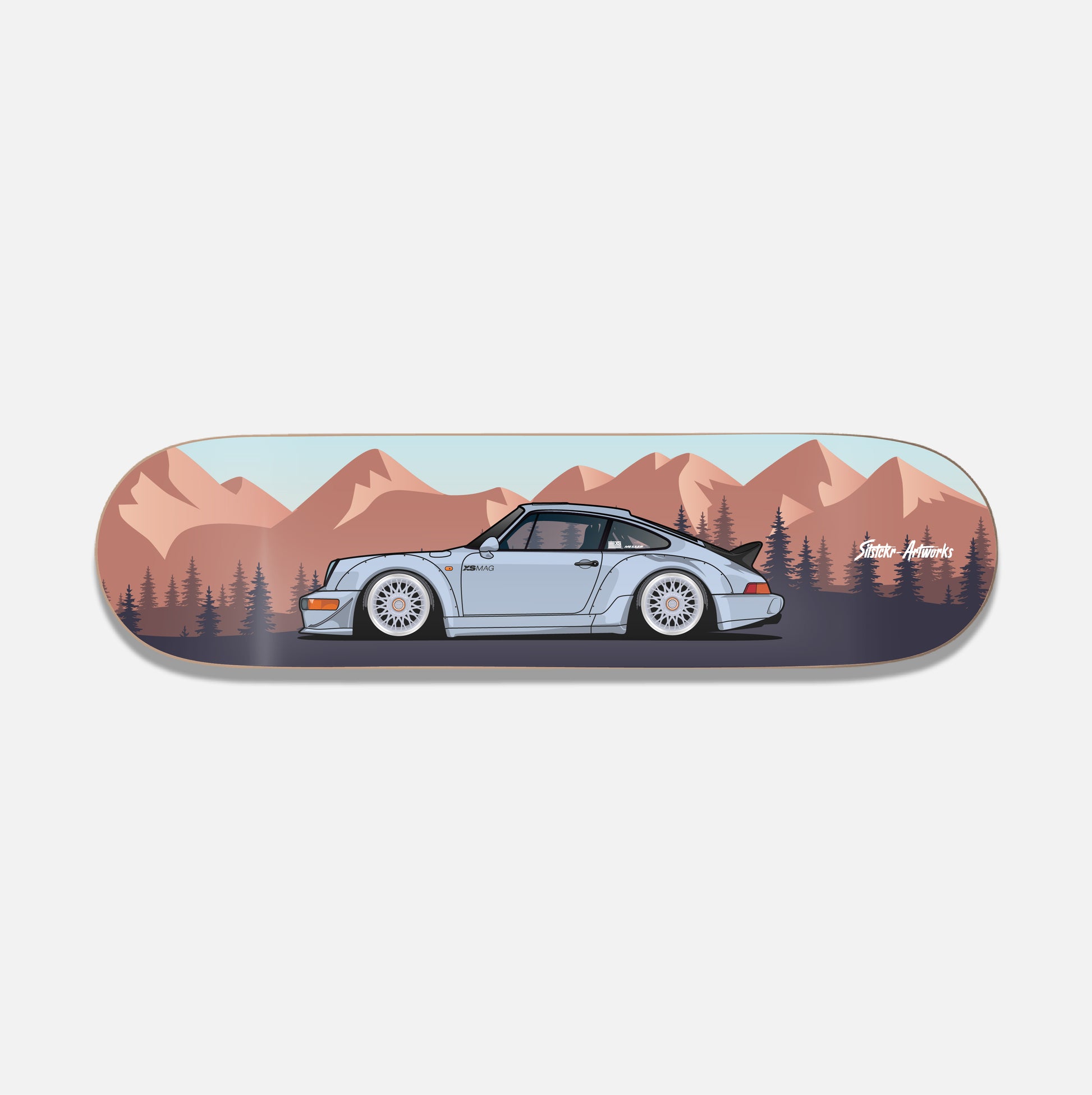 Porsche 911 Artemis in the Wild ! / Skateboard Deck Street Art Wanddeko