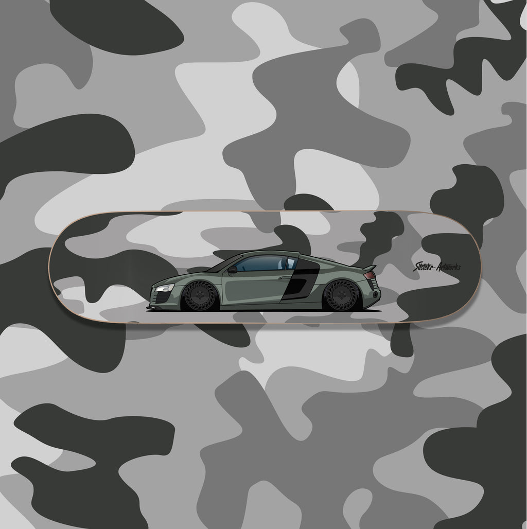 Audi R8 Urban / Skateboard Deck Street Art Wanddeko