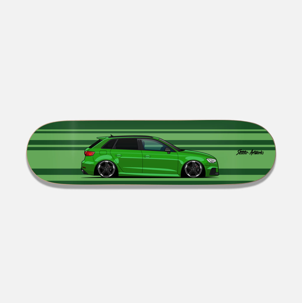 Audi RS3 / Skateboard Deck Wanddeko Street Art