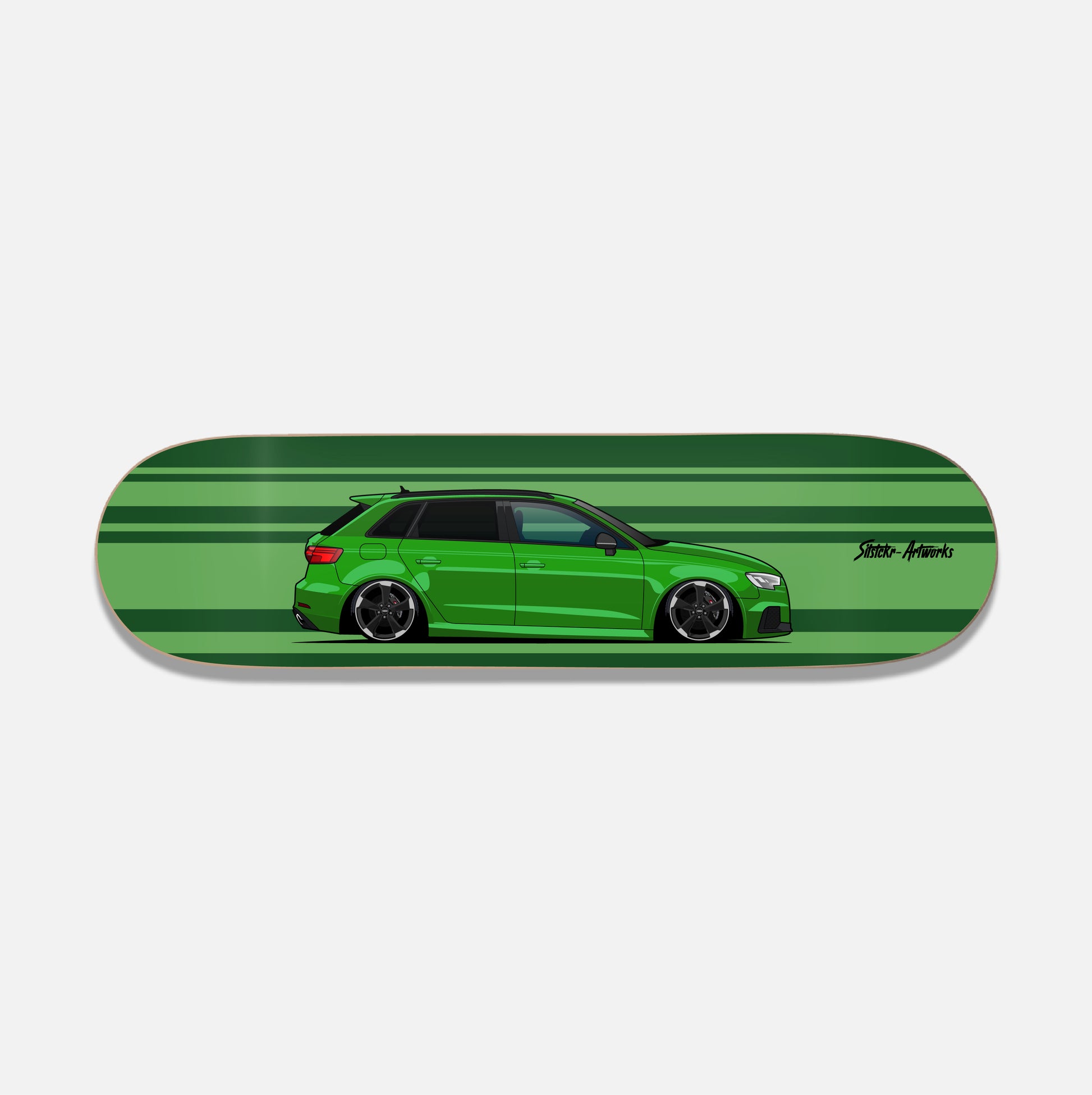 Audi RS3 / Skateboard Deck Wanddeko Street Art