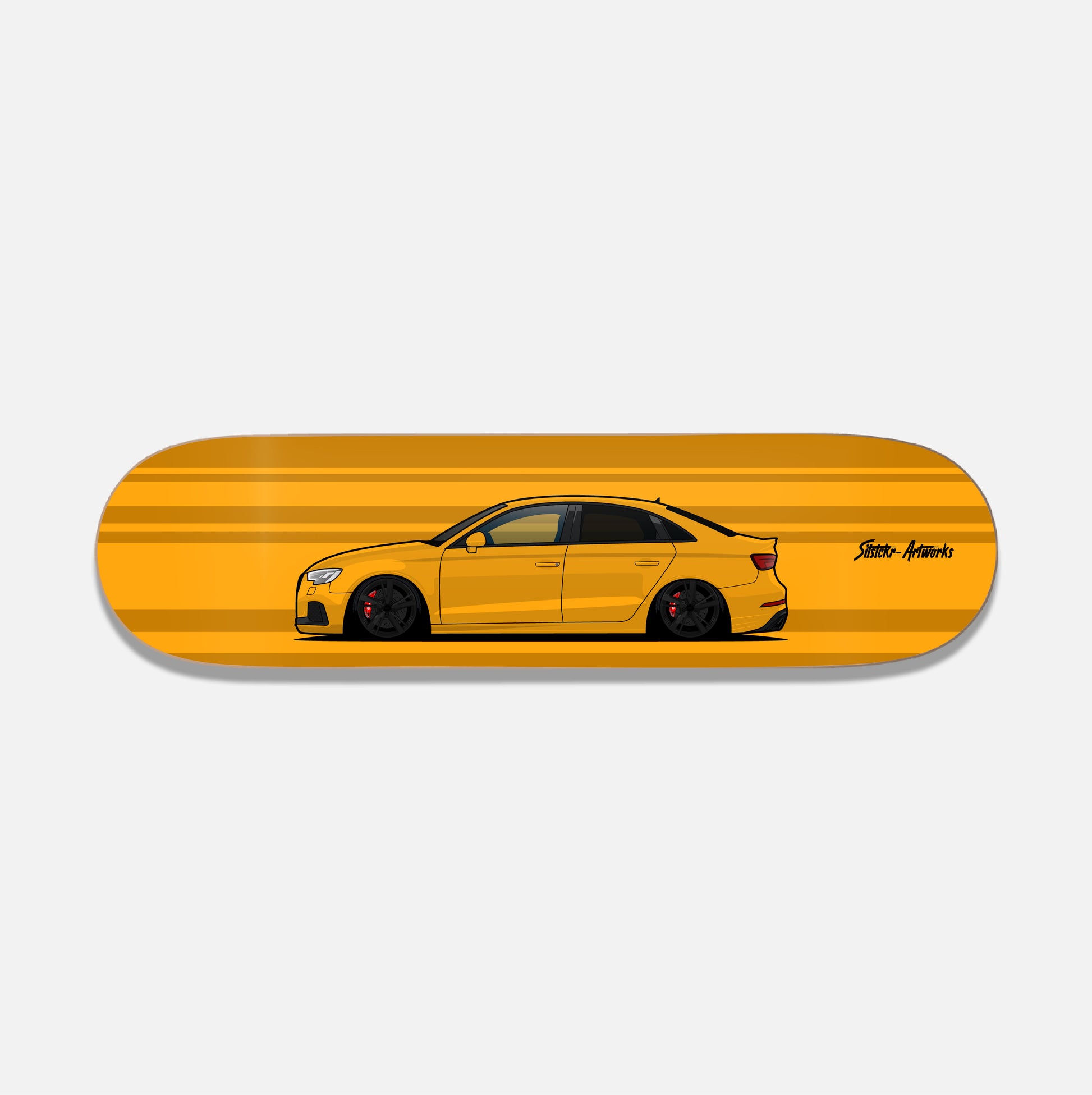Audi RS3 Limousine / Skateboard Deck Wanddeko Street Art