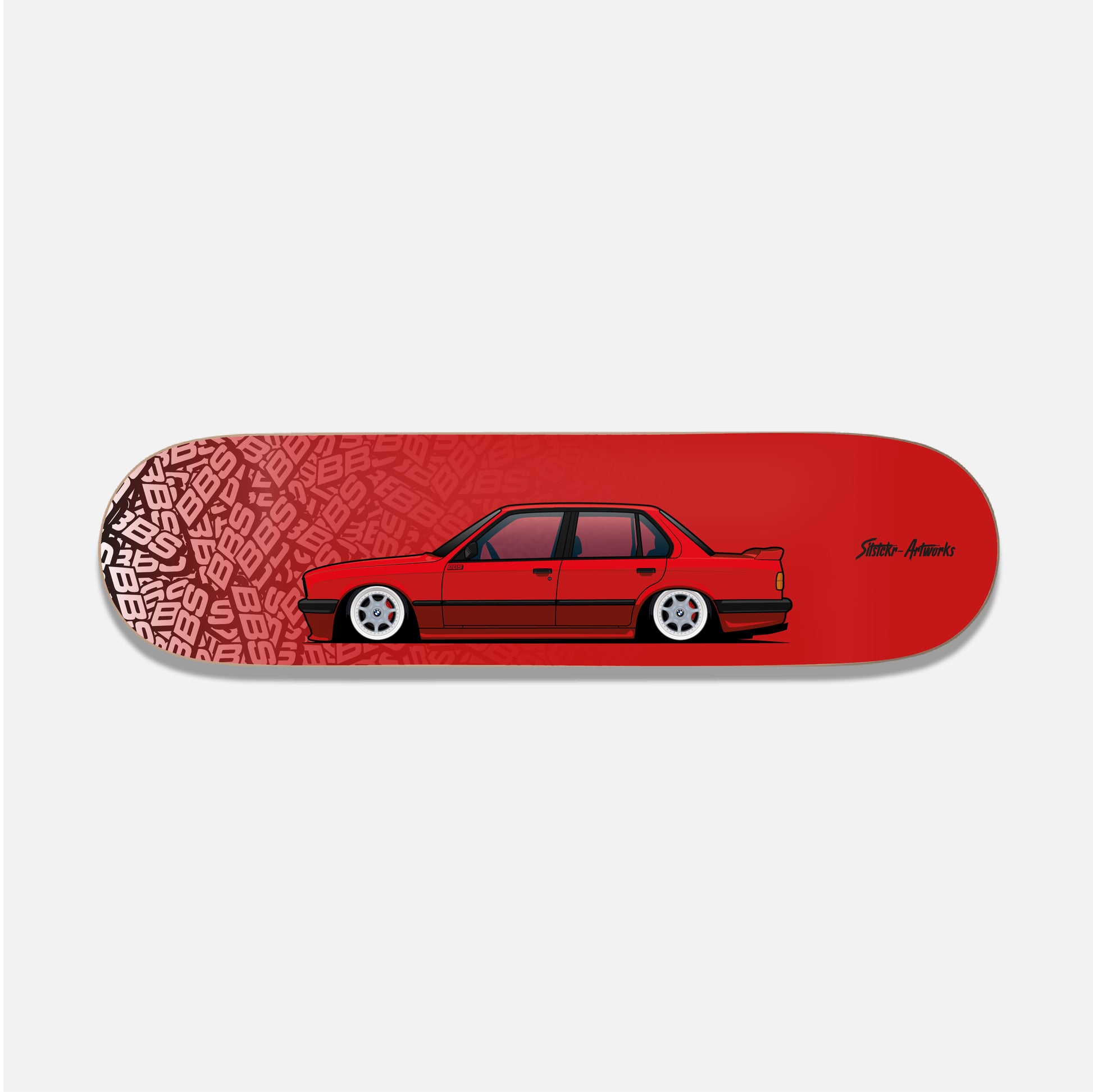 BMW M3 Tech2 BBS / Skateboard Deck Wanddeko Street Art