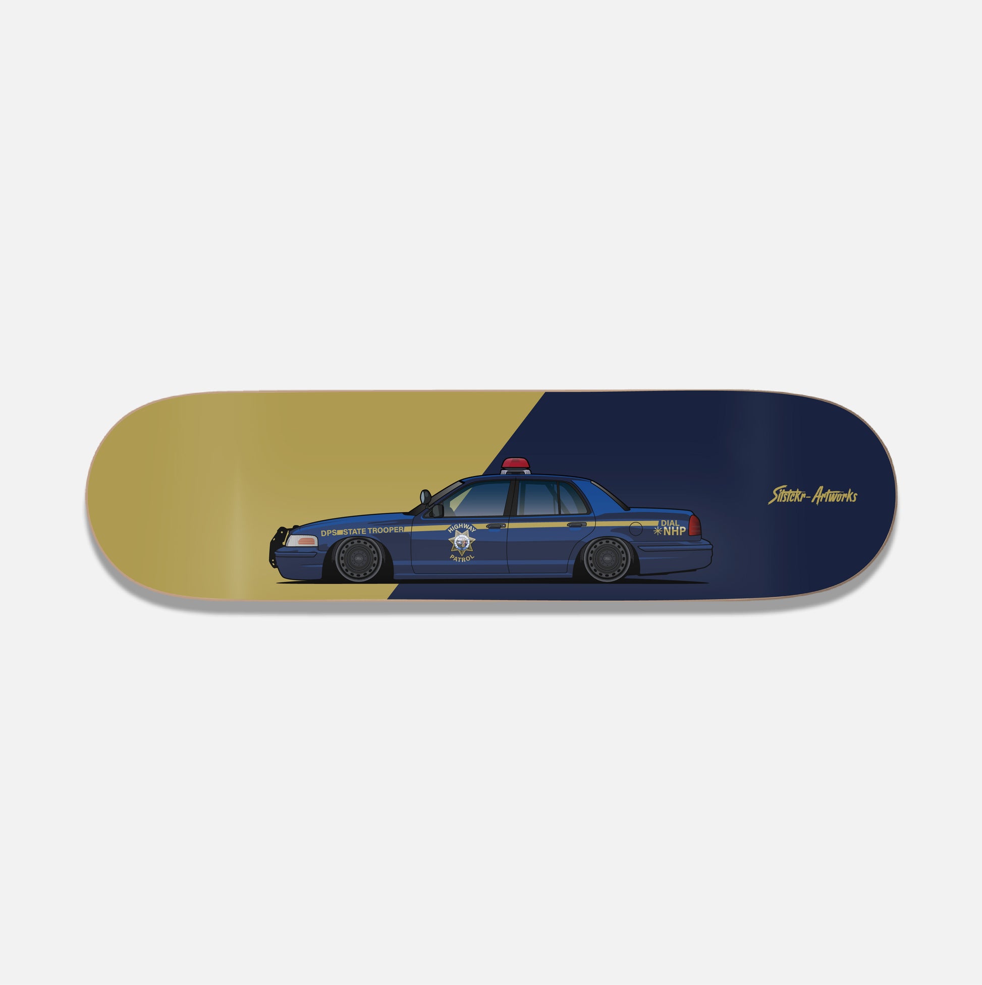 Ford Vic State Trooper / Skateboard Deck Street Art Wanddeko