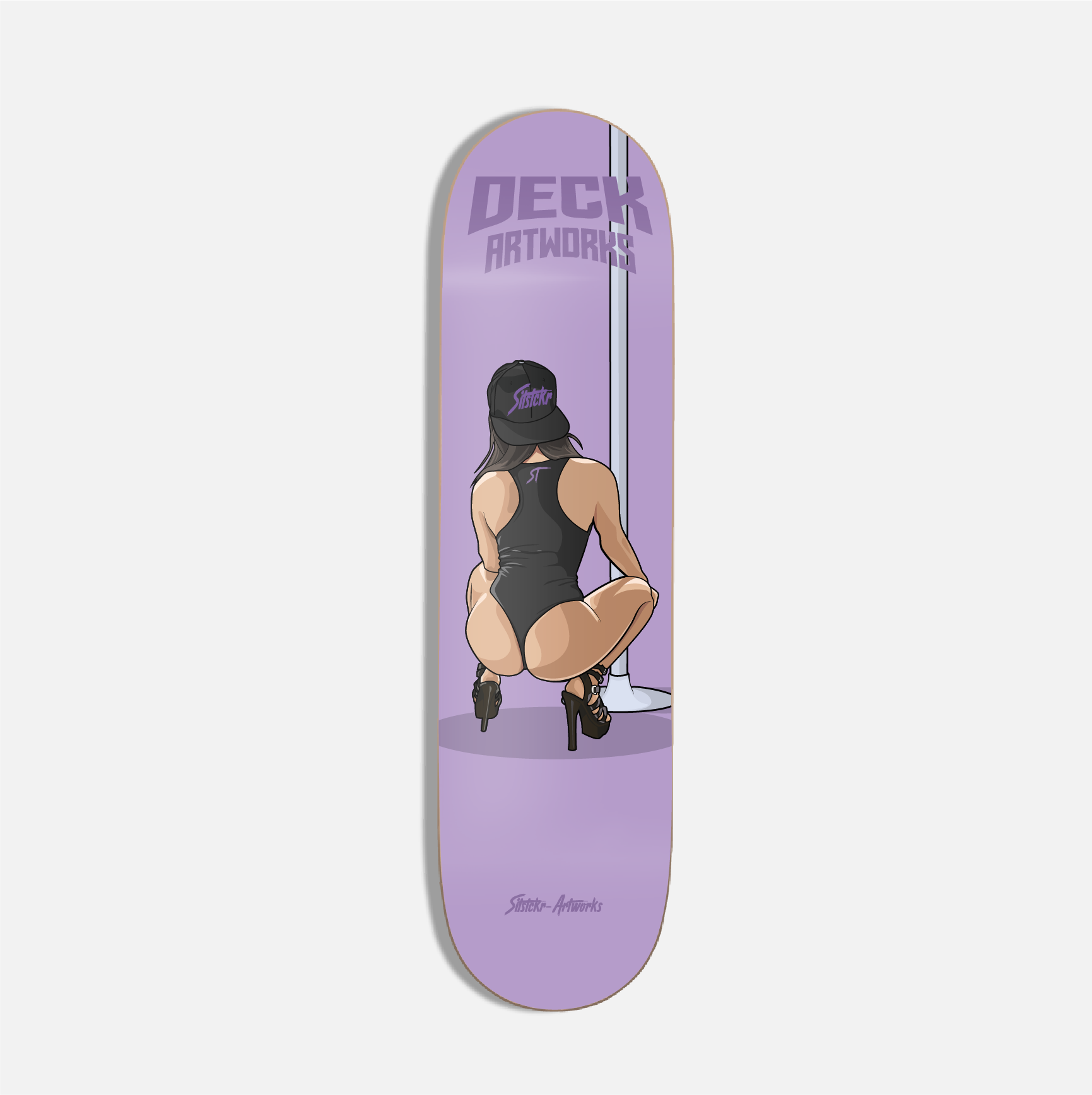Girl Swag / Skateboard Deck Street Art Wanddeko
