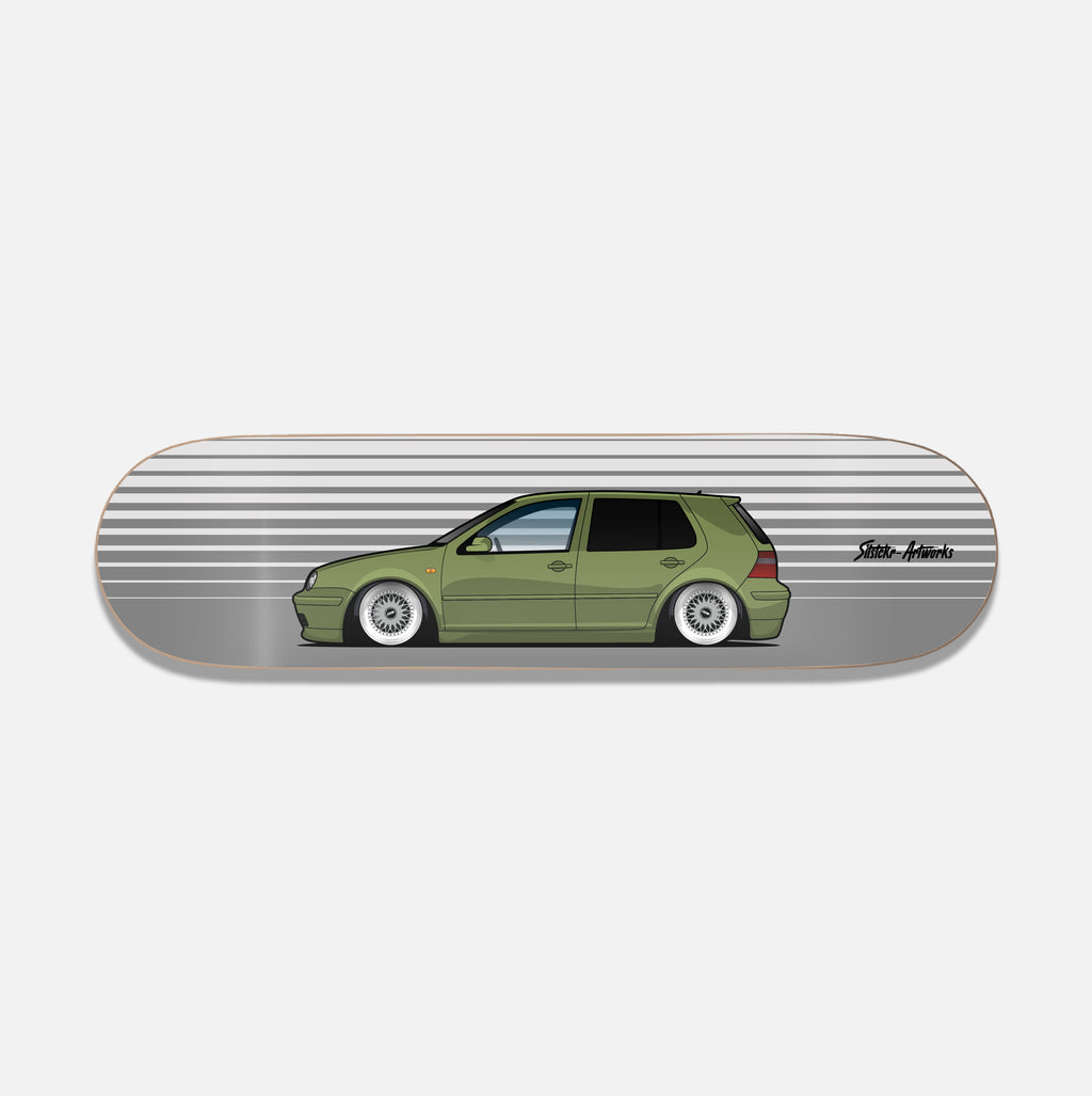 VW Golf 4 V6 / Skateboard Deck Street Art Wanddeko