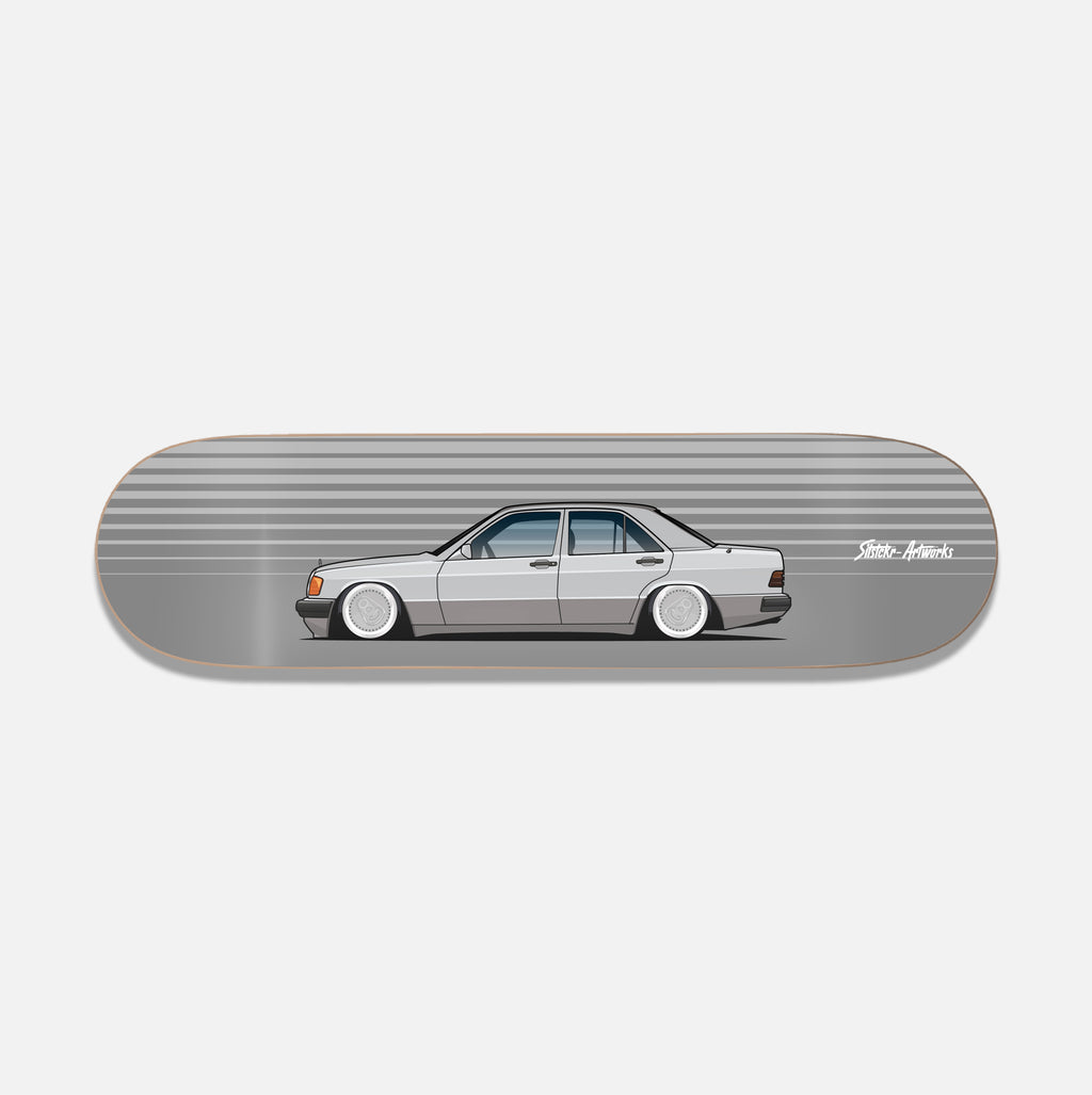 Mercedes Benz w124 Der Benz, der nie alt wird! / Skateboard Deck Street Art Wanddeko