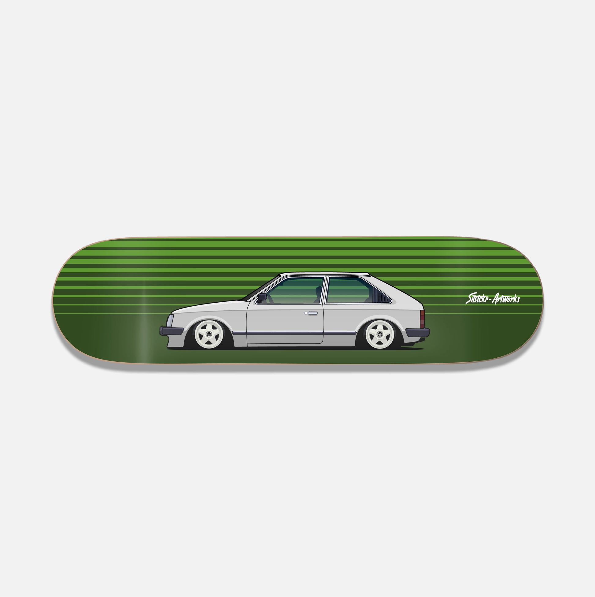 Opel Kadett D , der Underdog / Skateboard Deck Street Art Wanddeko