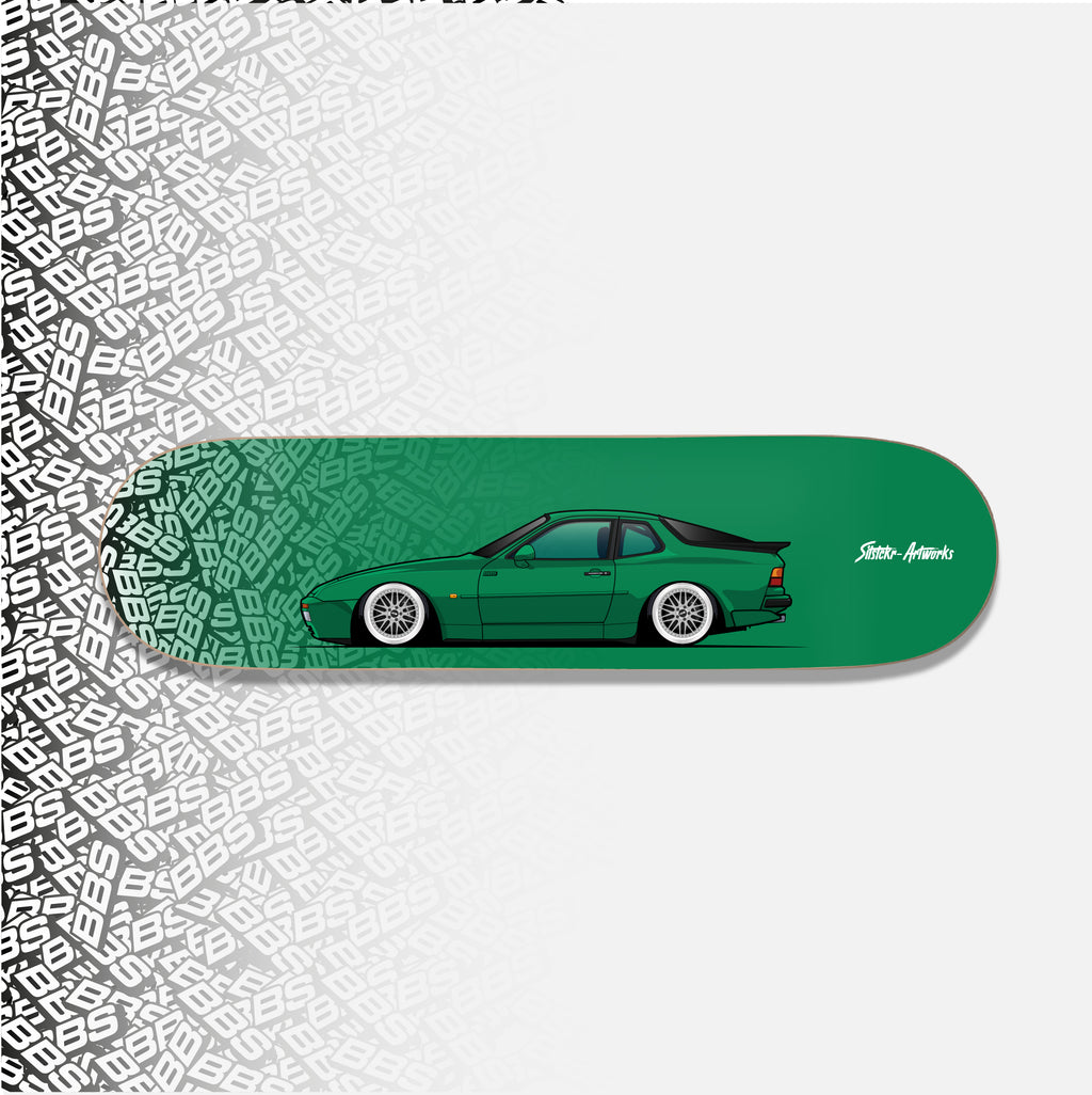 Porsche 944 BBS / Skateboard Deck Wanddeko Street Art