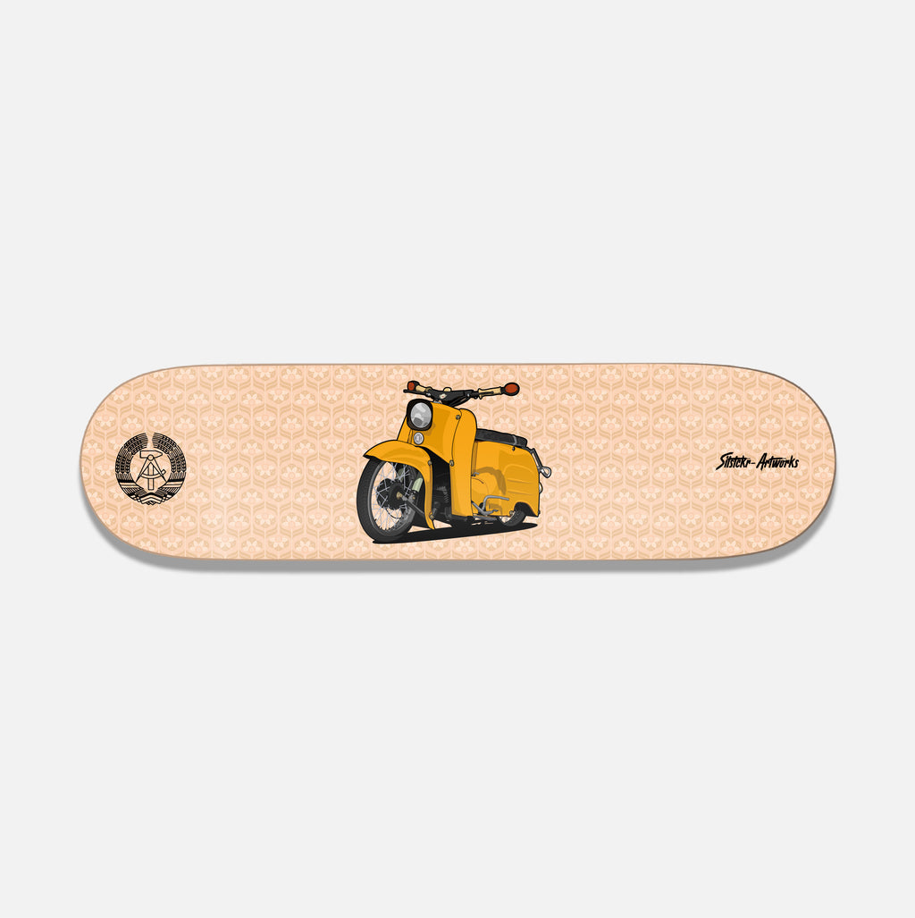 Simson Schwalbe , 2takt Feeling / Skateboard Deck Street Art Wanddeko