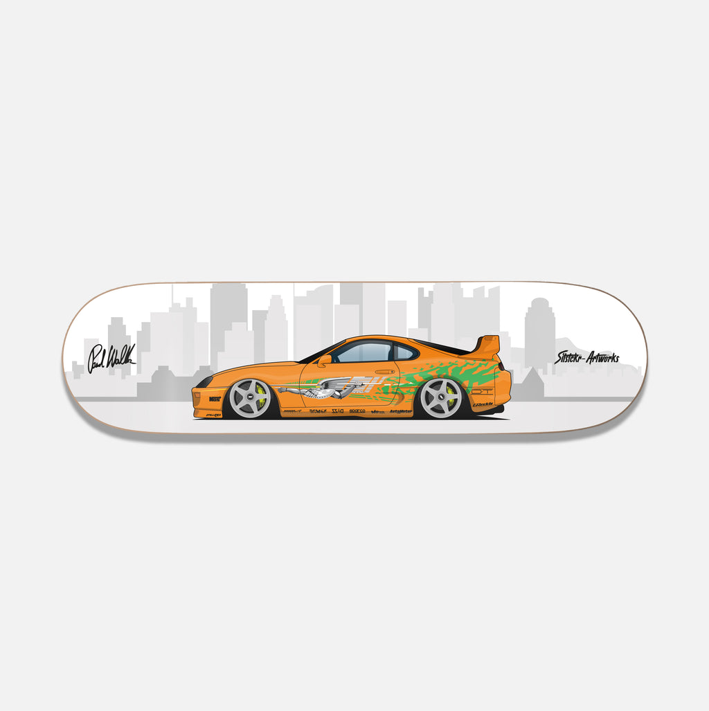 Toyota Supra The Legend / Skateboard Deck Street Art Wanddeko