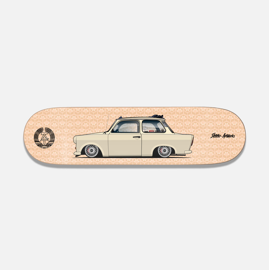 Trabant - Mehr Kult geht nicht / Trabi Skateboard Deck Street Art Wanddeko