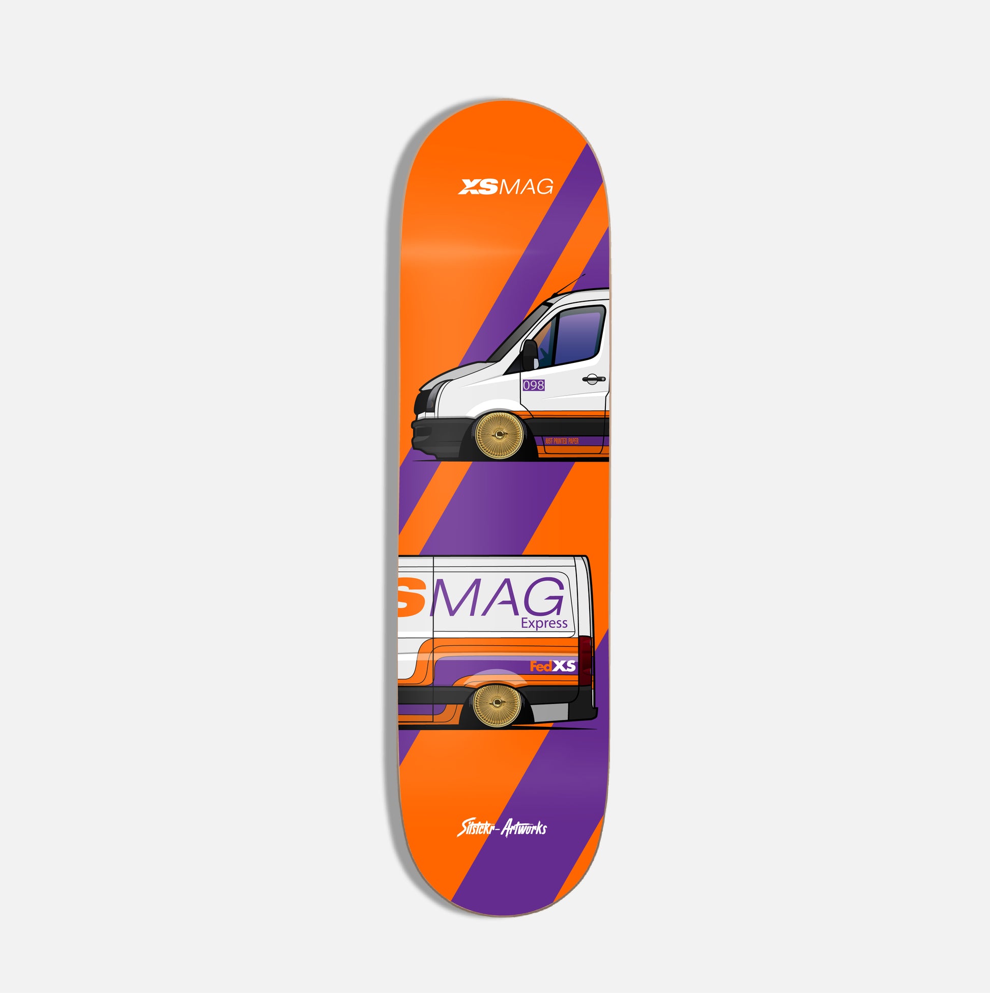 VW Crafter – XS MAG Collab / Skateboard Deck Street Art Wanddeko