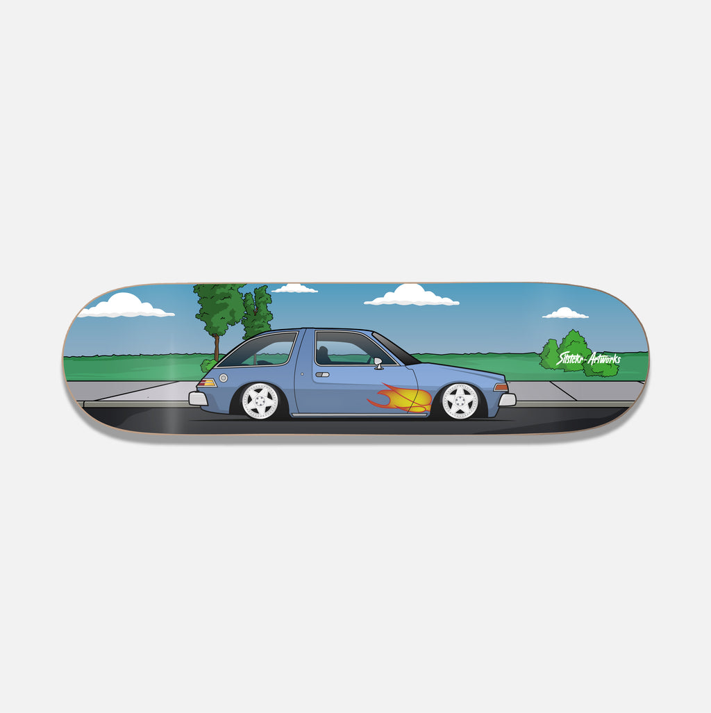 AMC Pacer "Schwing das Brett, Baby!“ / Skateboard Deck Street Art Wanddeko