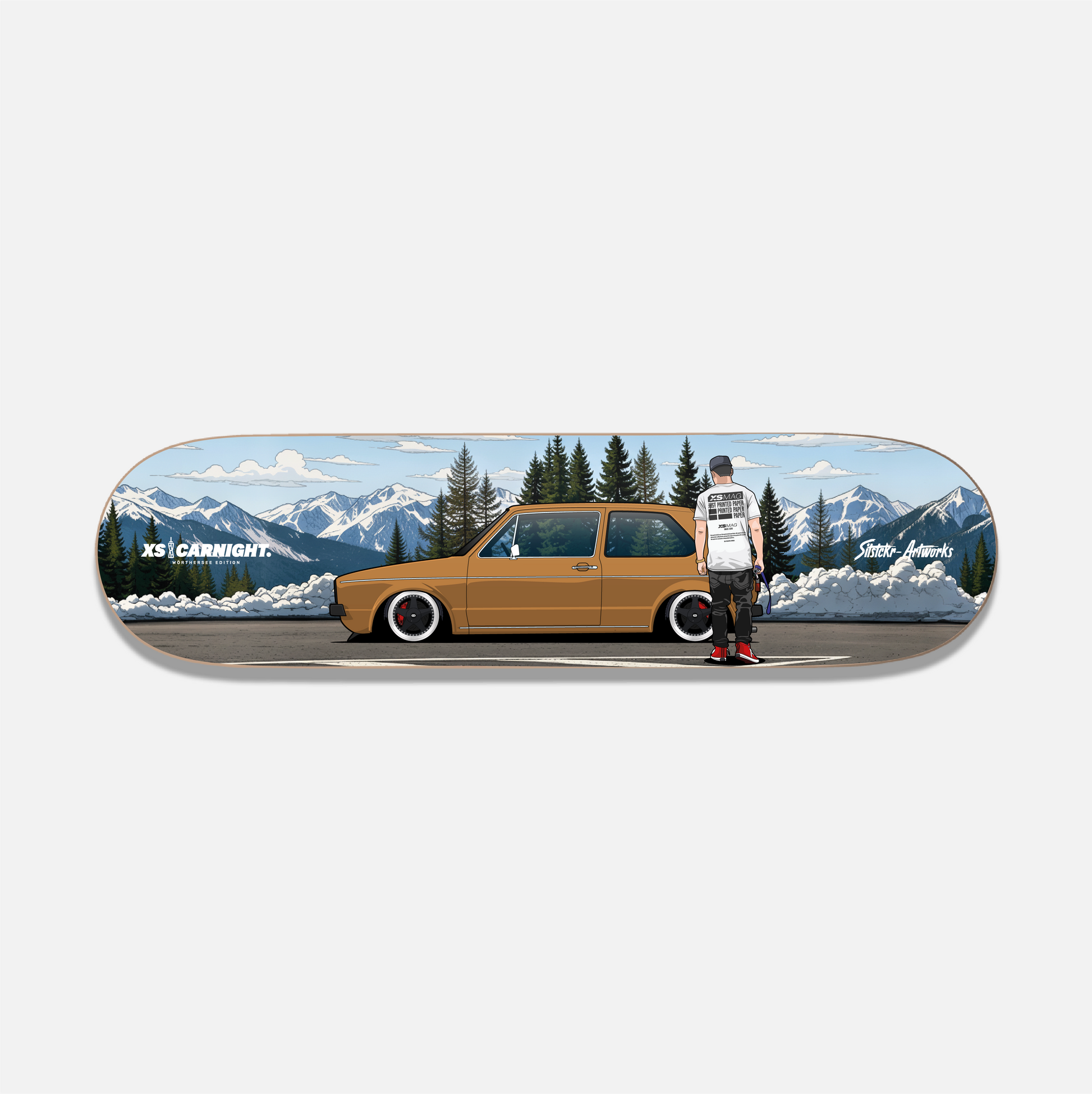 XS Carnight Wörthersee Golf 1 / Skateboard Street Art Wanddeko