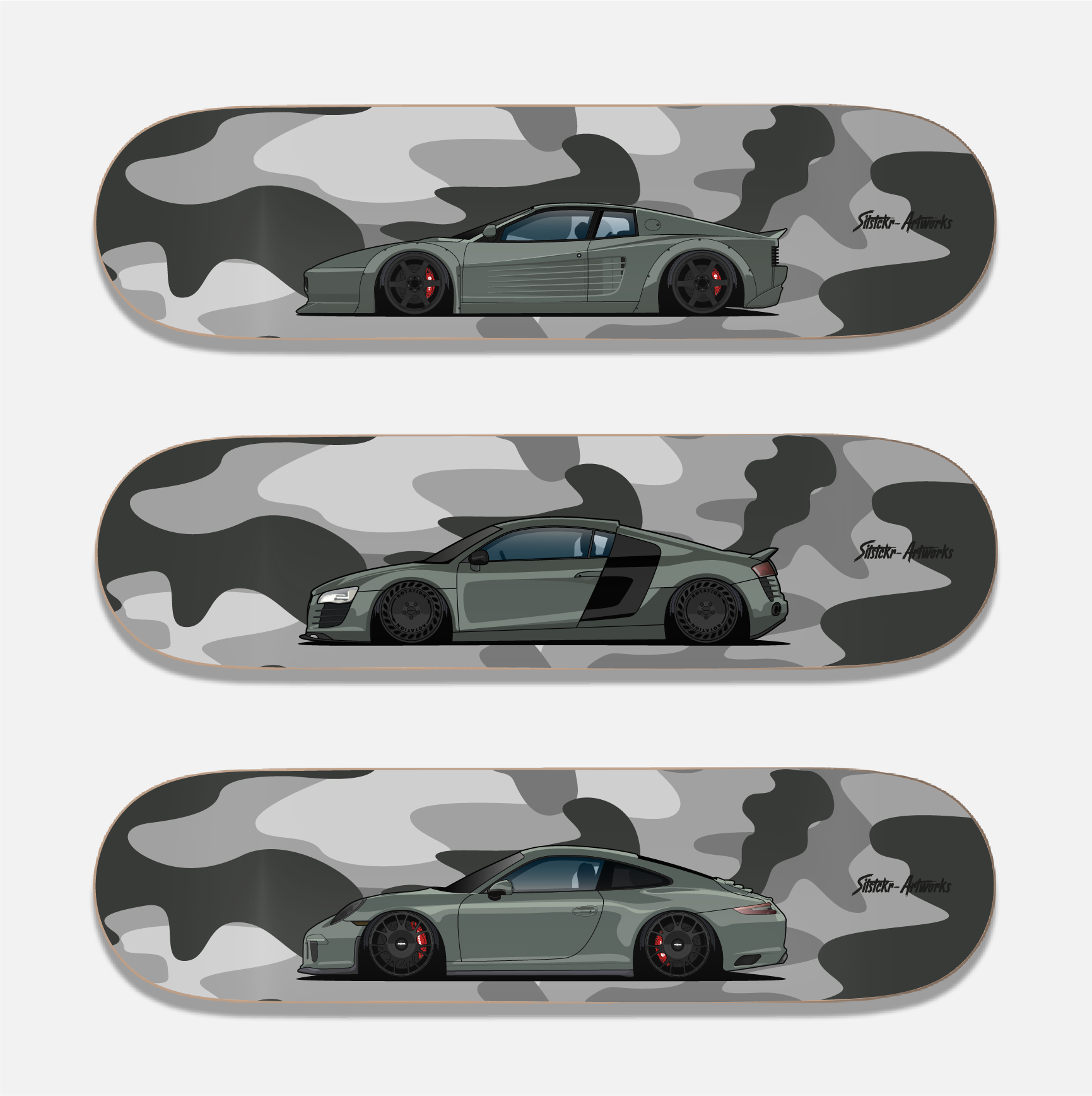Urban Bundle — Military Edition / Skateboard Deck Street Art Wanddeko