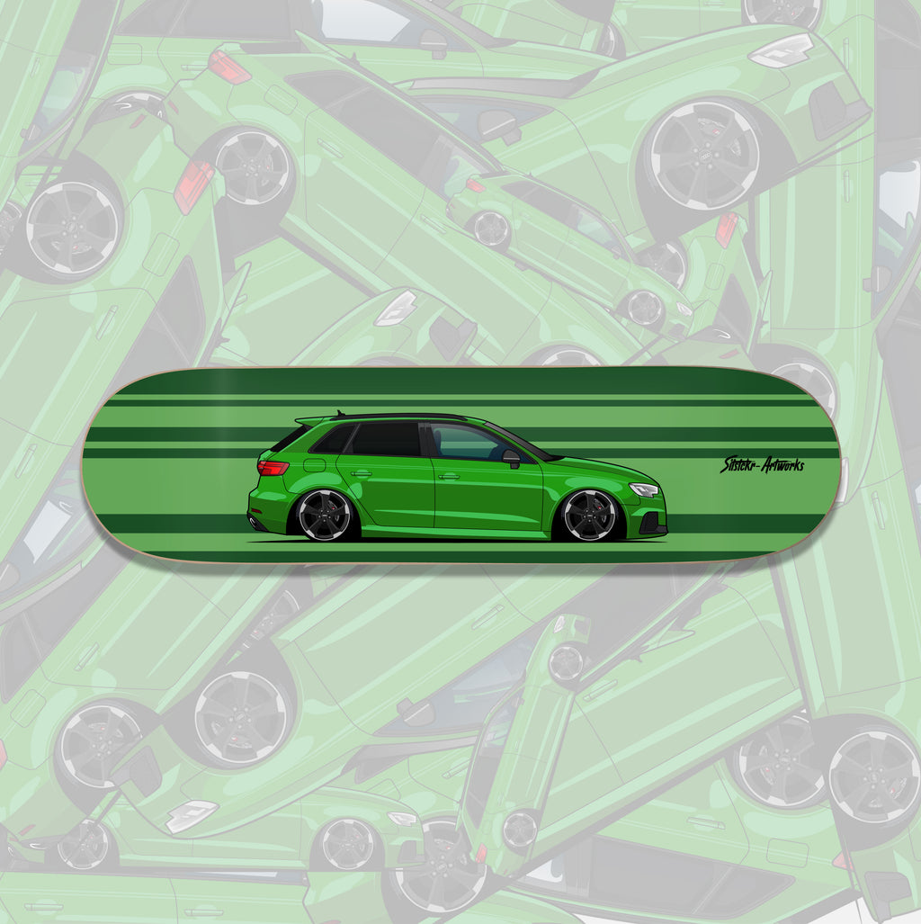 Audi RS3 / Skateboard Deck Wanddeko Street Art
