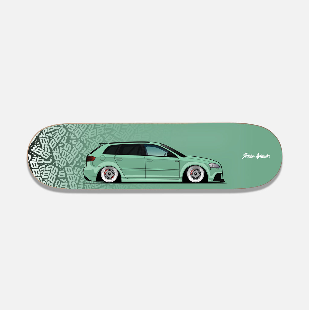 Audi RS3 Sportback BBS / Skateboard Deck Wanddeko Street Art