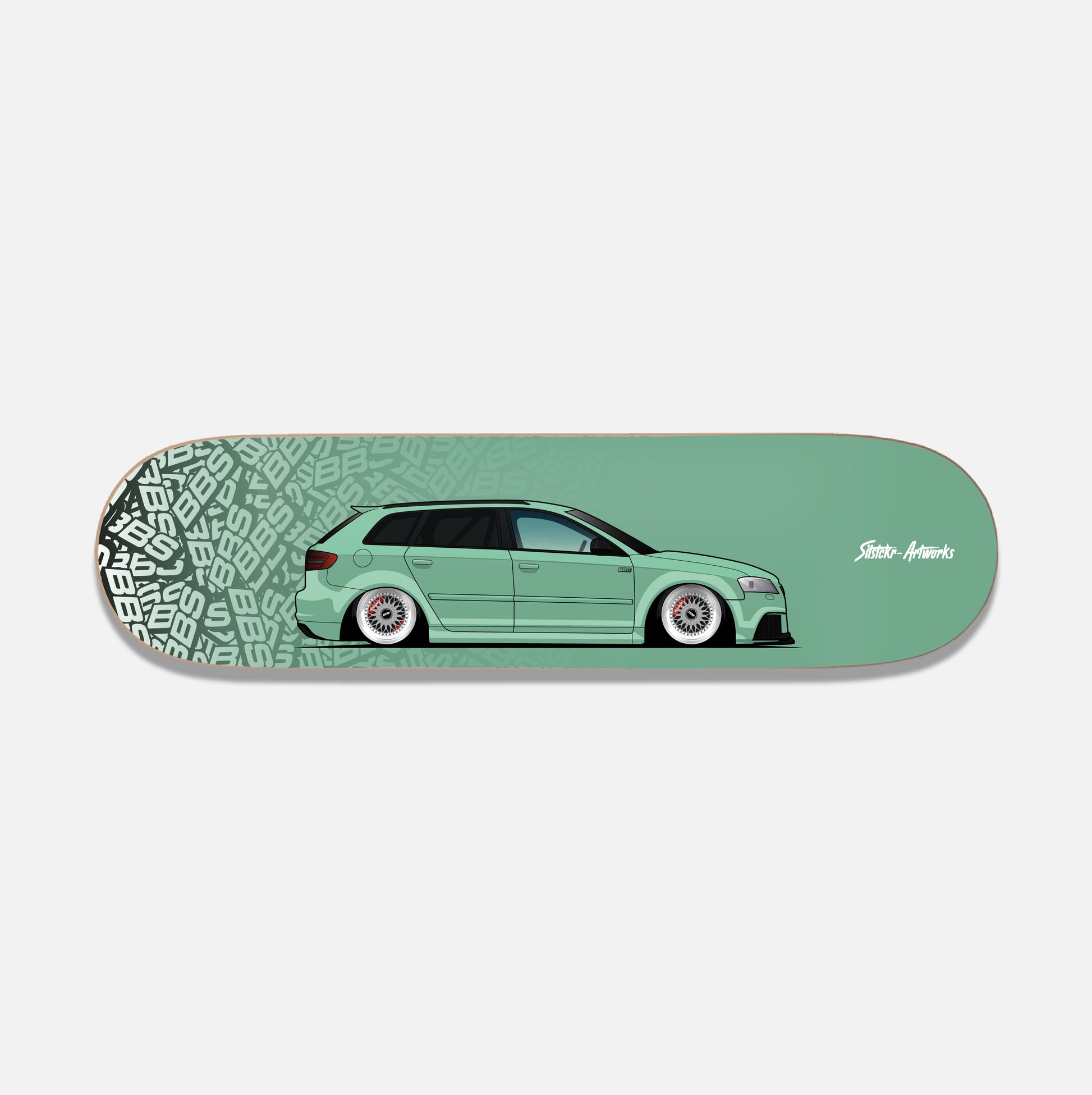 Audi RS3 Sportback BBS / Skateboard Deck Wanddeko Street Art