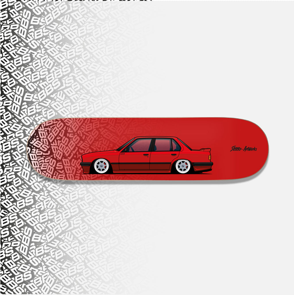 BMW M3 Tech2 BBS / Skateboard Deck Wanddeko Street Art