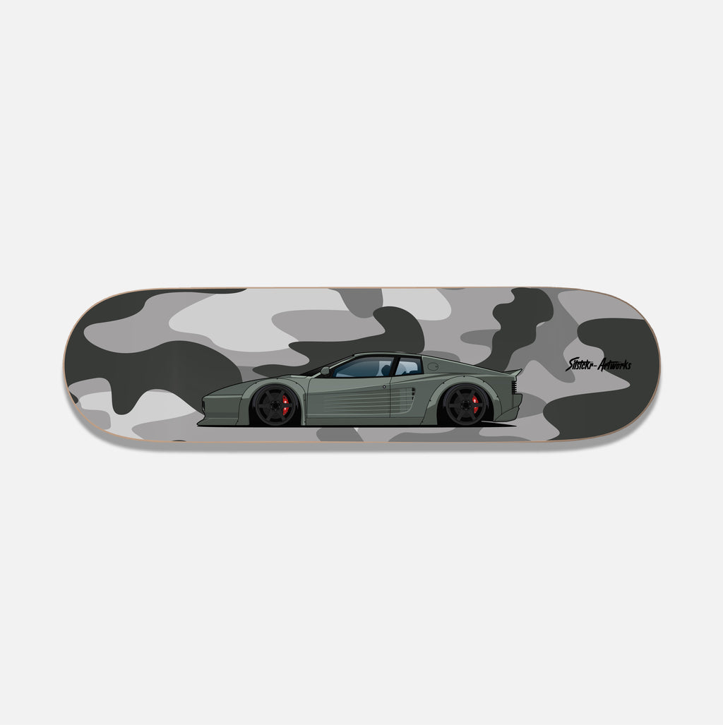Ferrari Testarossa LB Urban / Skateboard Deck Street Art Wanddeko