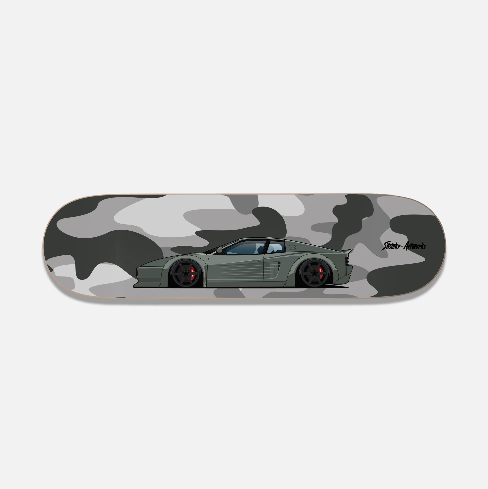 Ferrari Testarossa LB Urban / Skateboard Deck Street Art Wanddeko