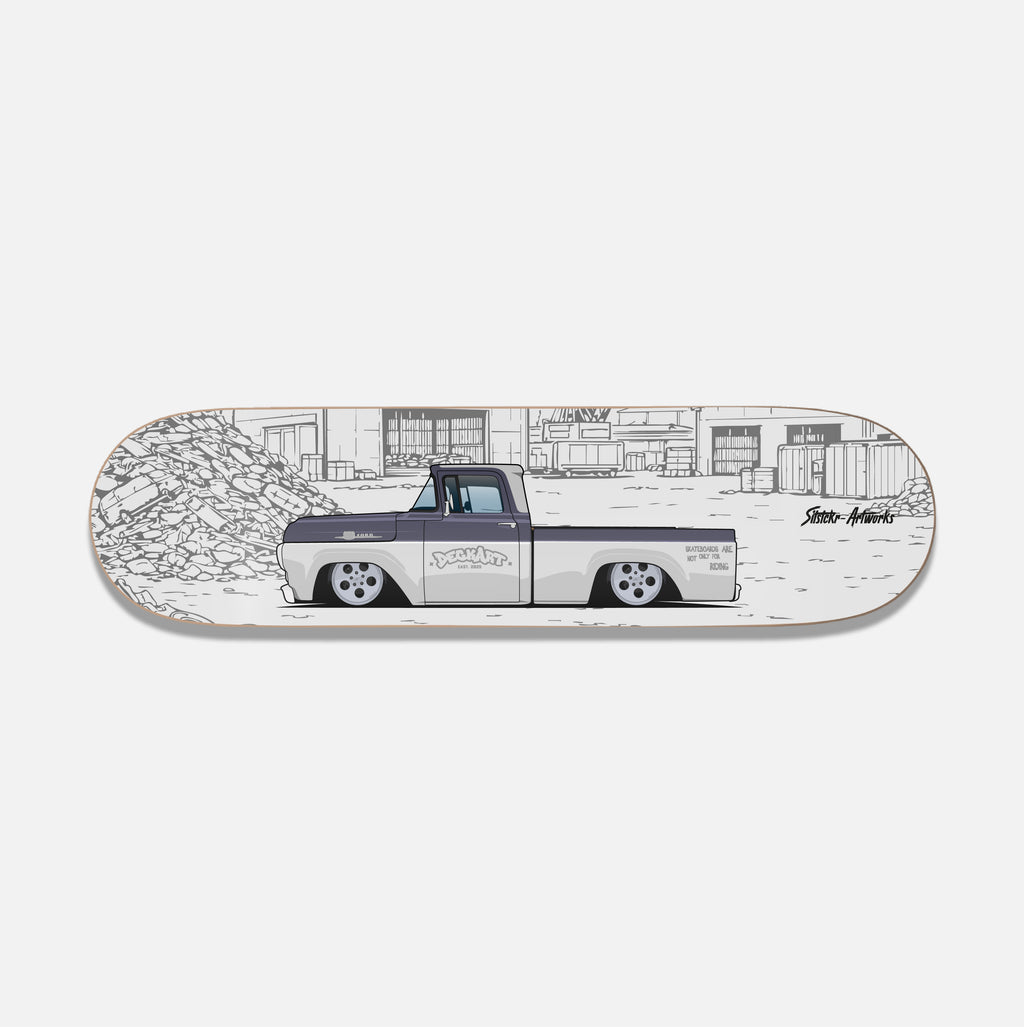 Ford F100 Geboren für Arbeit. Gebaut für Legenden / Skateboard Deck Street Art Wanddeko