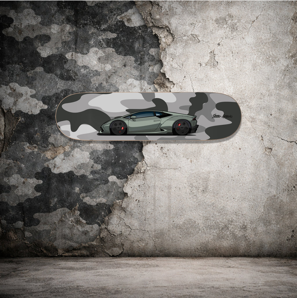 Lamborghini Huracan LB Urban / Skateboard Deck Street Art Wanddeko