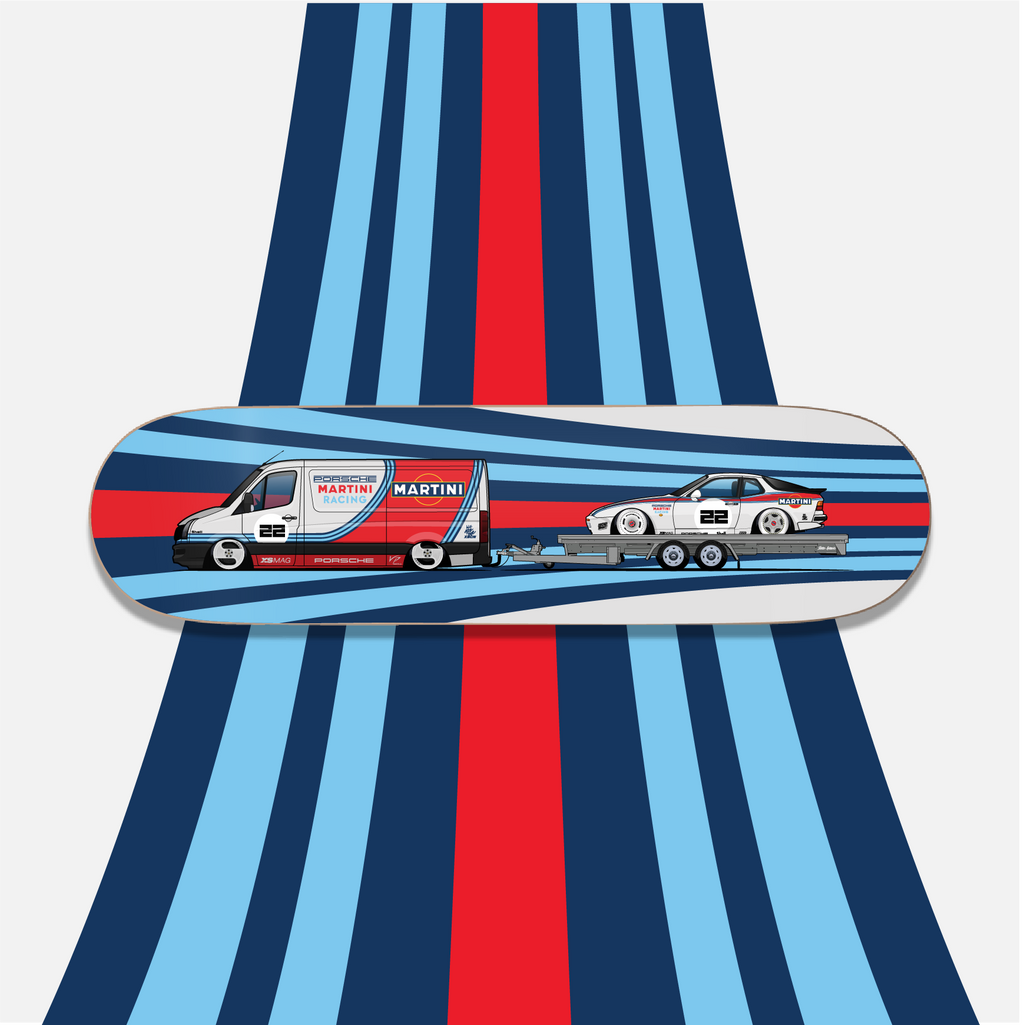Martini Gespann / Skateboard Deck Street Art Wanddeko