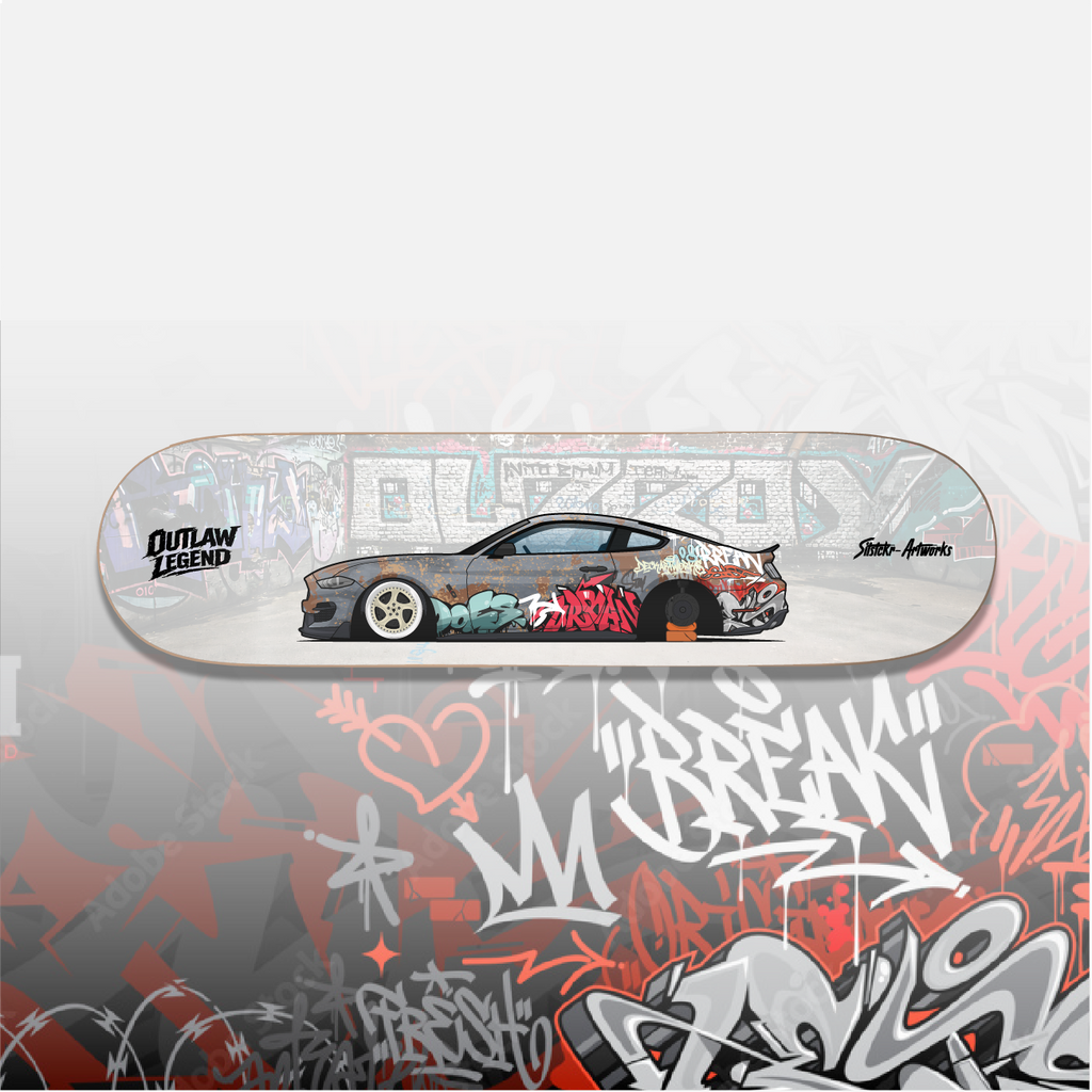 Outlaw Legend Bundle / Skateboard Deck Street Art Wanddeko