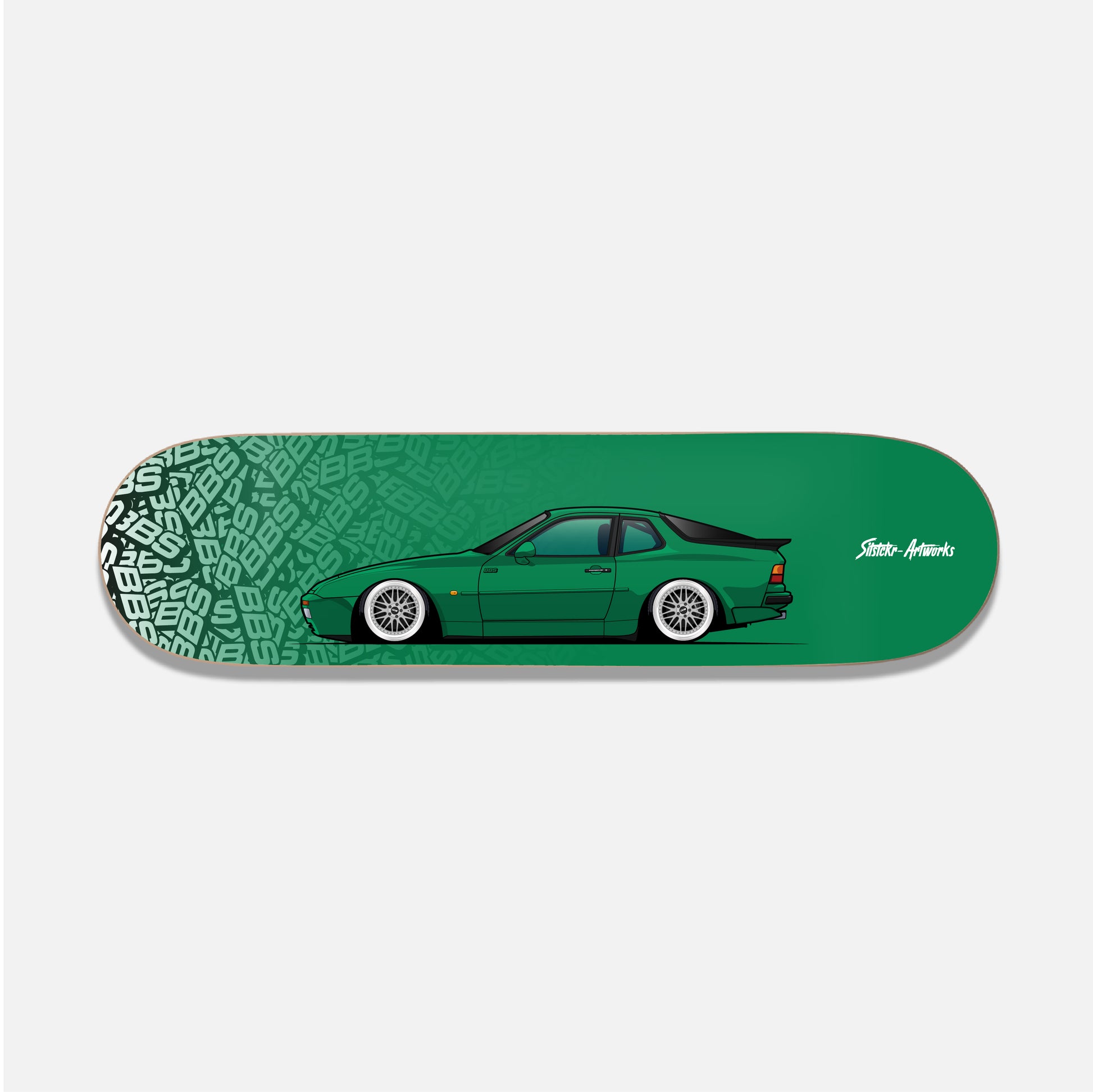 Porsche 944 BBS / Skateboard Deck Wanddeko Street Art