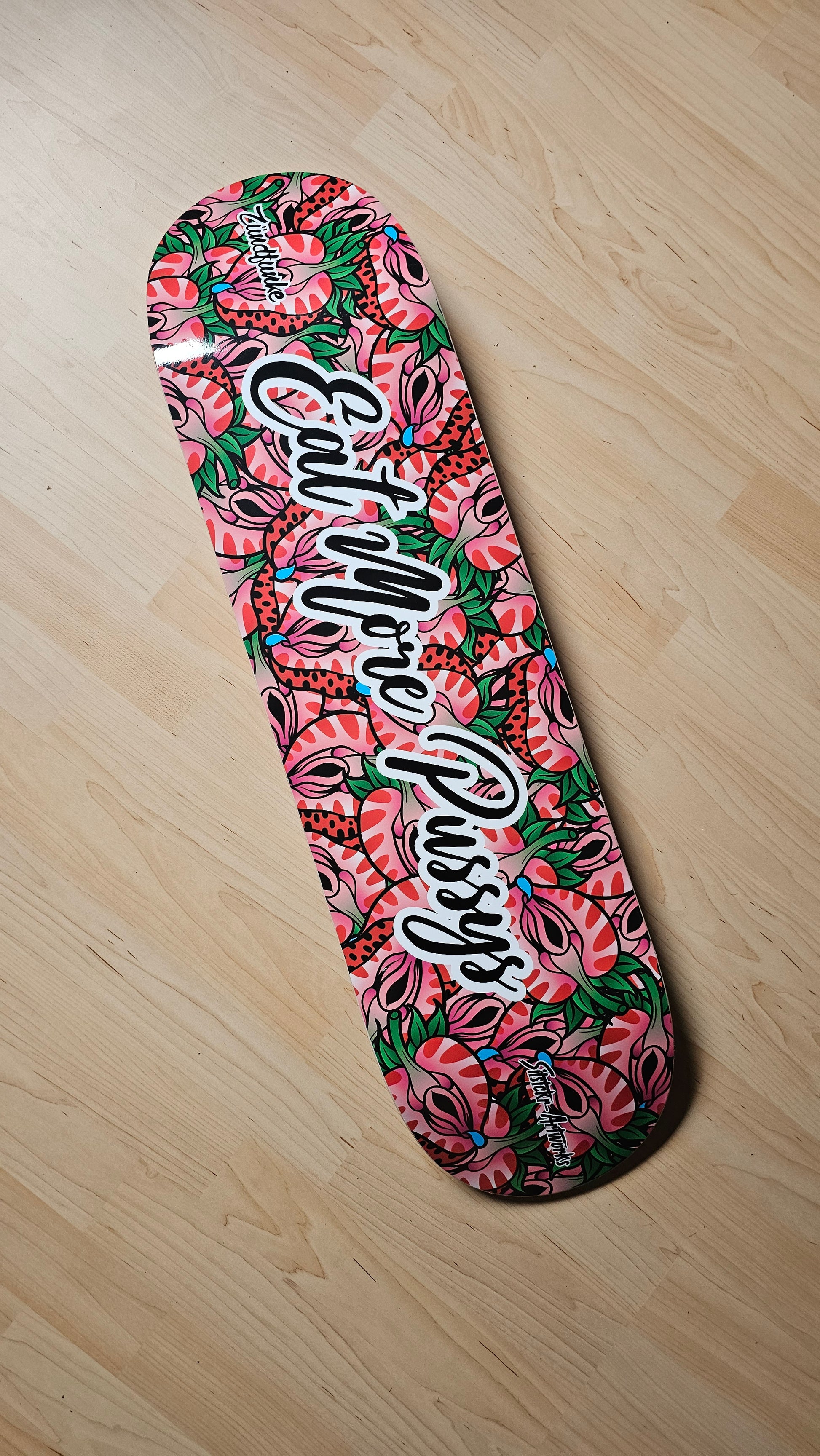 Erdbeere Zündfunke / Skateboard ZF Skateboard Deck Street Art Wanddeko