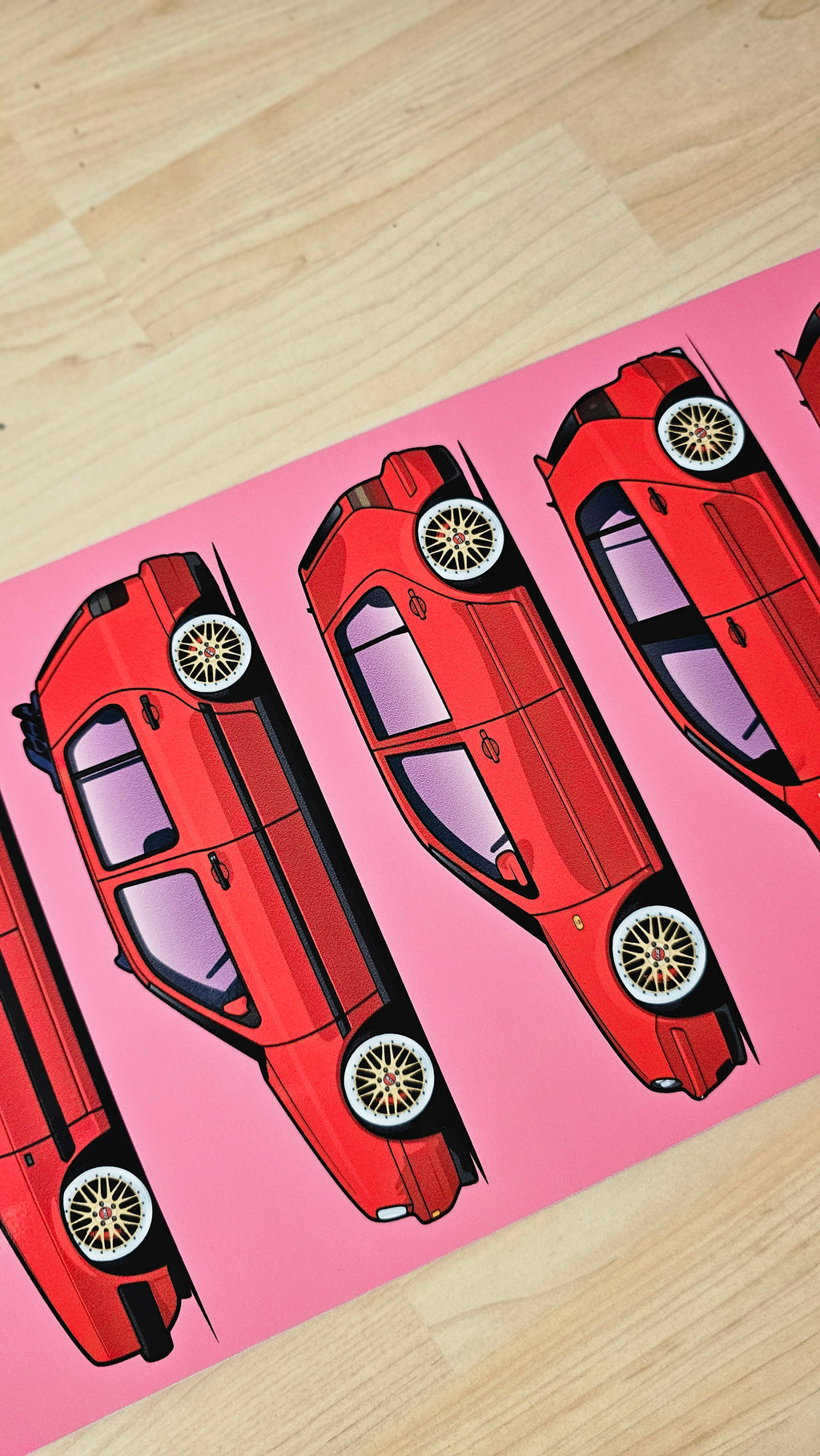 VW Golf Evolution BBS Edition / Skateboard Deck Street Art Wanddeko