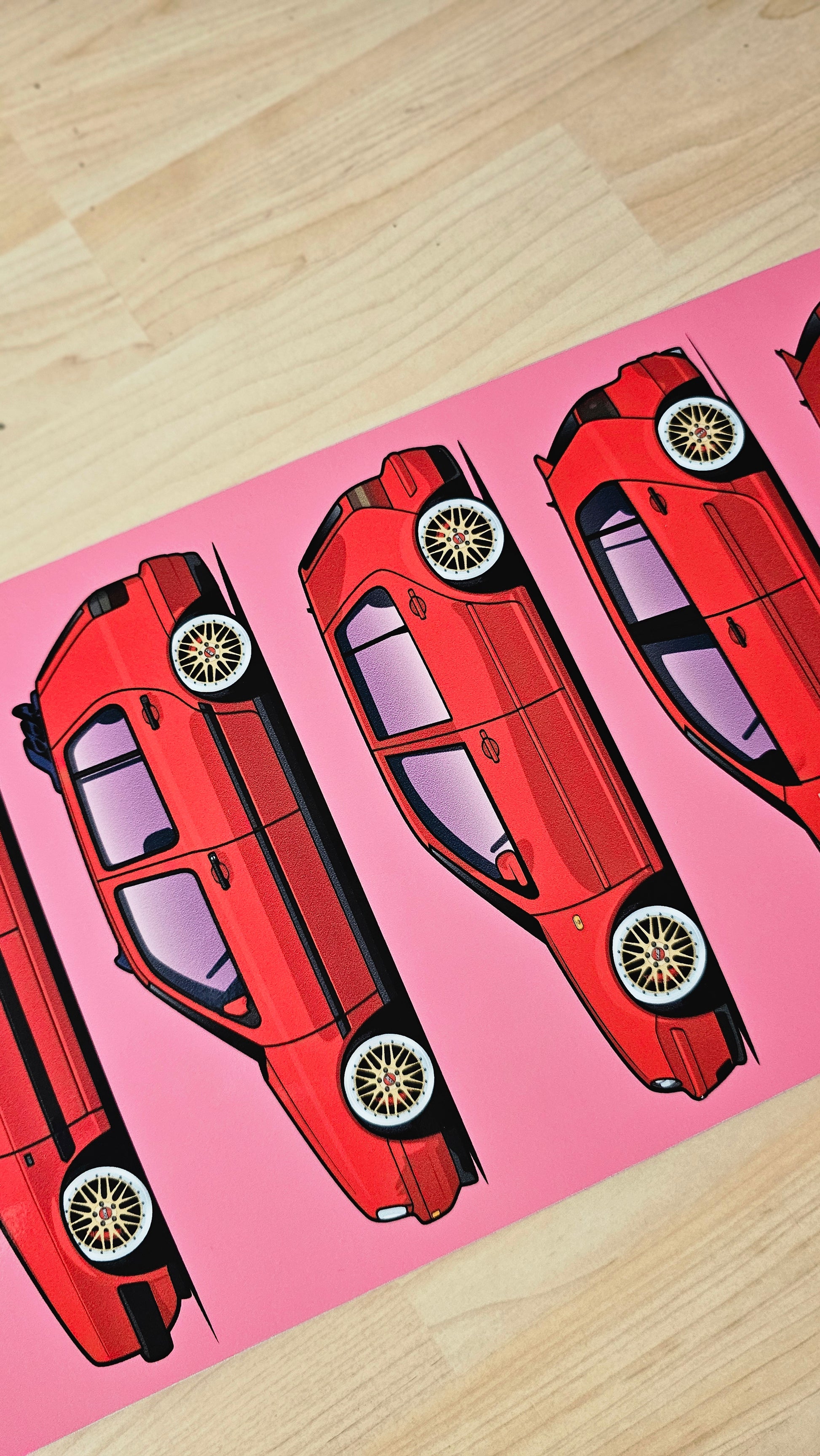 VW Golf Evolution BBS Edition / Skateboard Deck Street Art Wanddeko