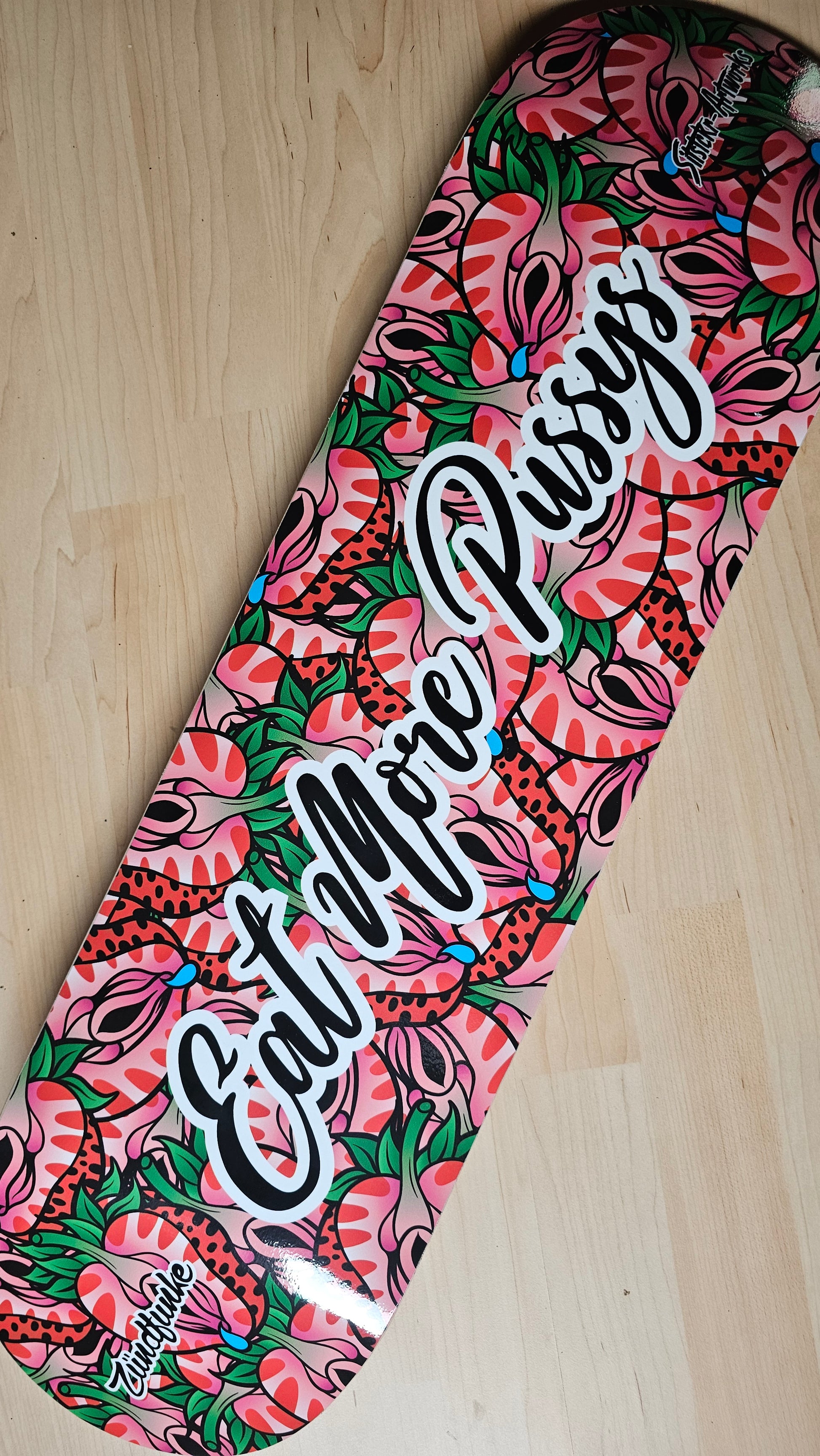 Erdbeere Zündfunke / Skateboard ZF Skateboard Deck Street Art Wanddeko